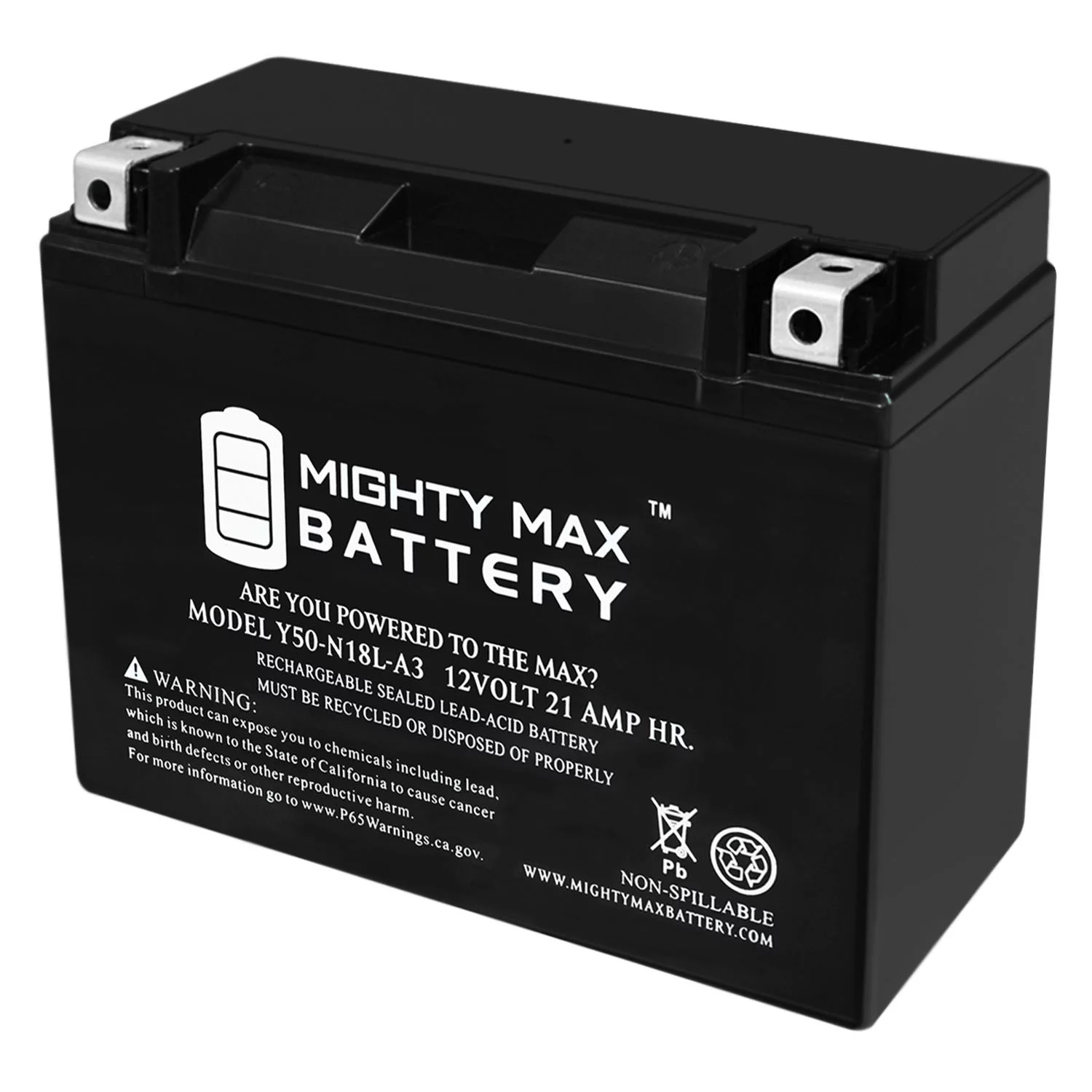Y50-N18L-A3 Power Sports Battery Replaces 18L-BS ETX18L CY50-N18L-A3 - Inhomebuy