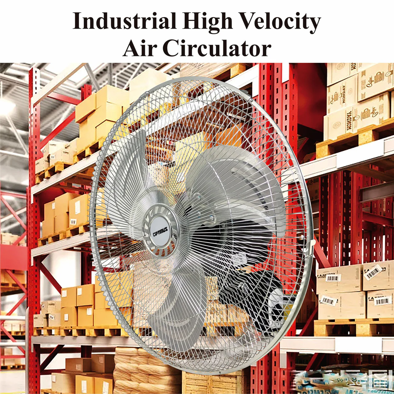 Optimus Wall-Mounted Fan High Velocity 18'' | F-4187 - Inhomebuy