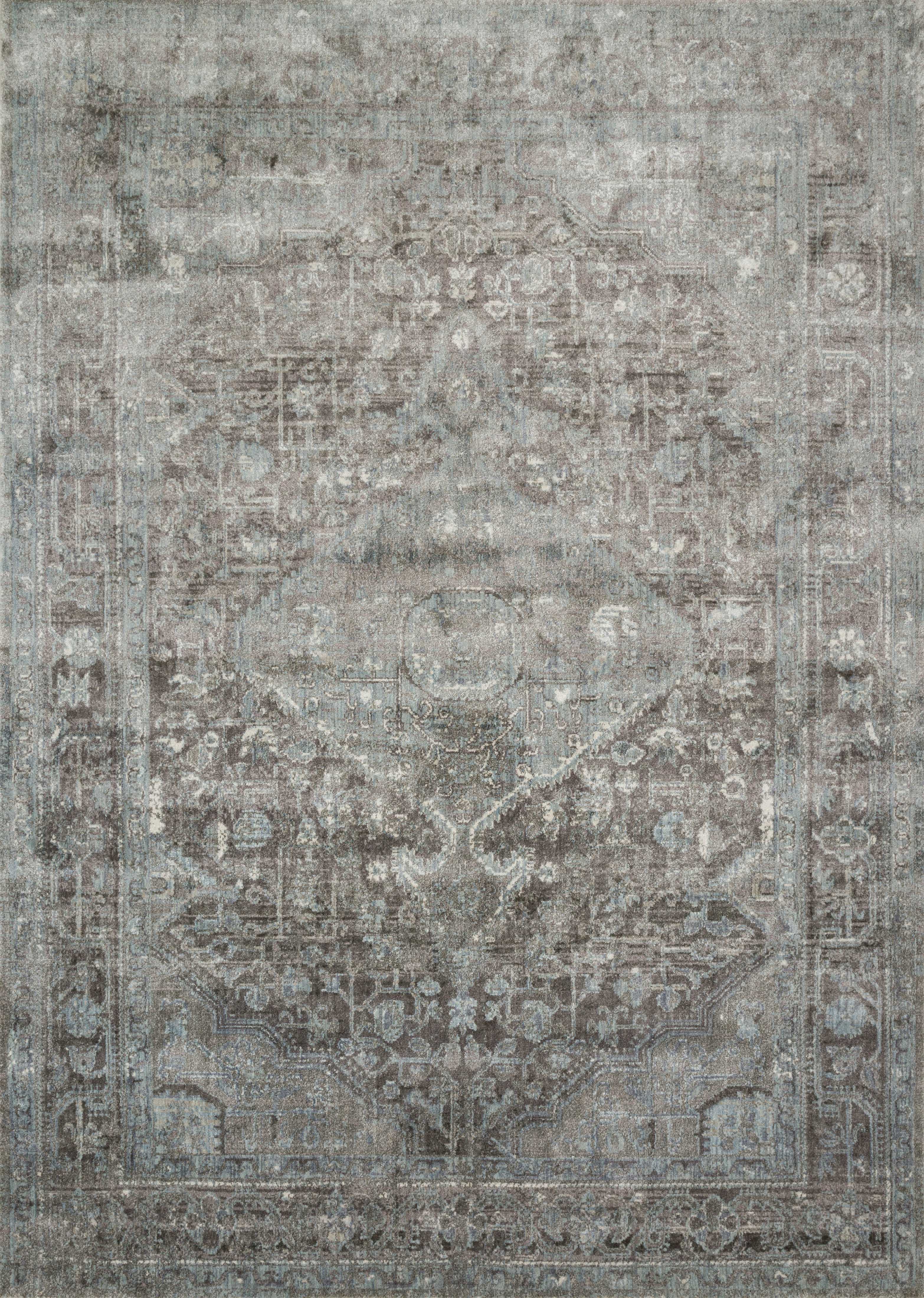 Loloi Rugs Anastasia Collection Rug in Stone, Blue - 13' x 18' - Inhomebuy