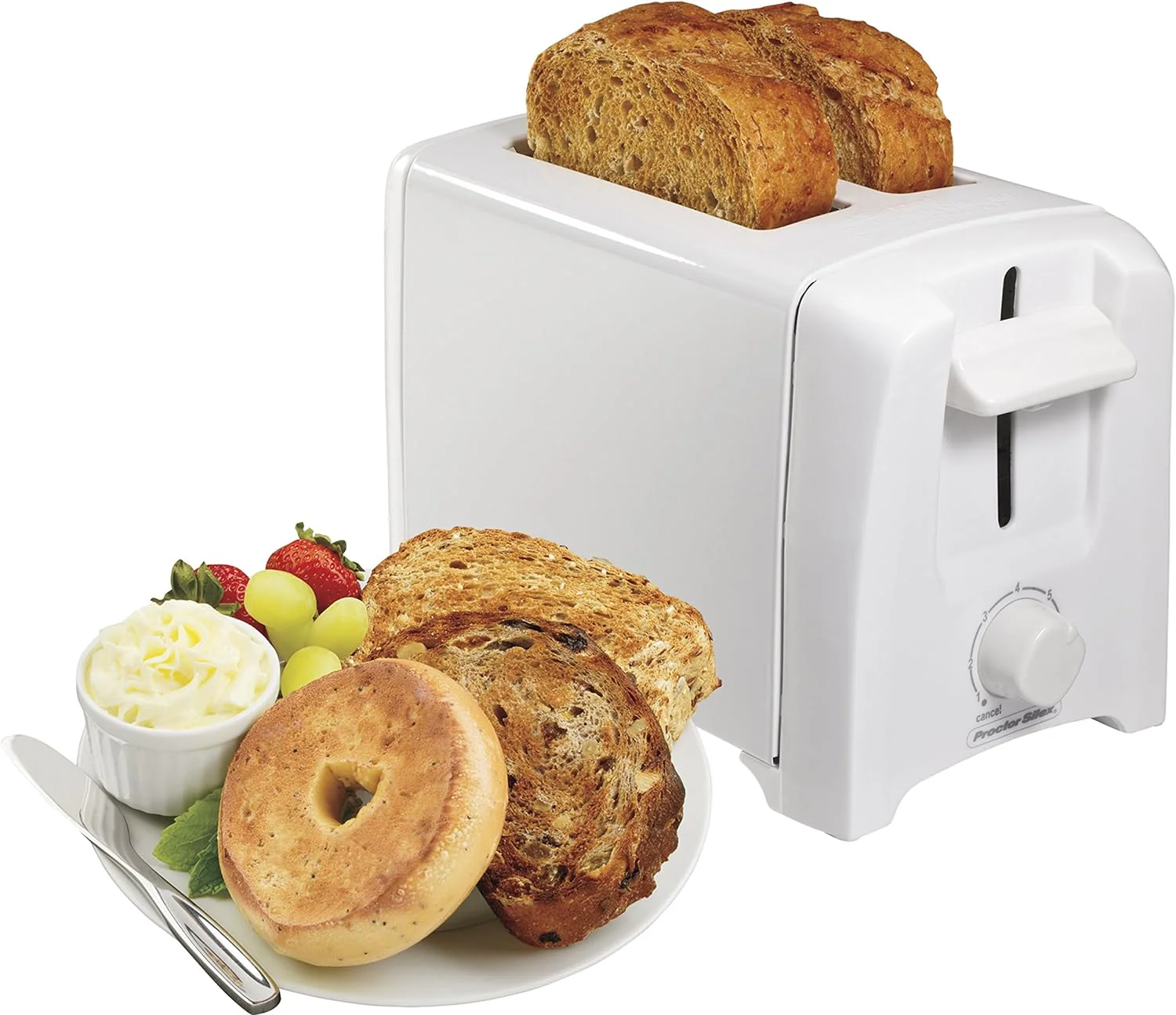 Proctor-Silex Toaster: 2 Slice white | 22610 - Inhomebuy