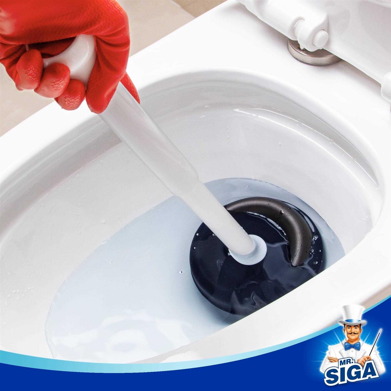 Mr.siga Toilet Plunger with Holder, Heavy Duty Toilet Plunger and Holder Combo for Bathroom Cleaning - Inhomebuy