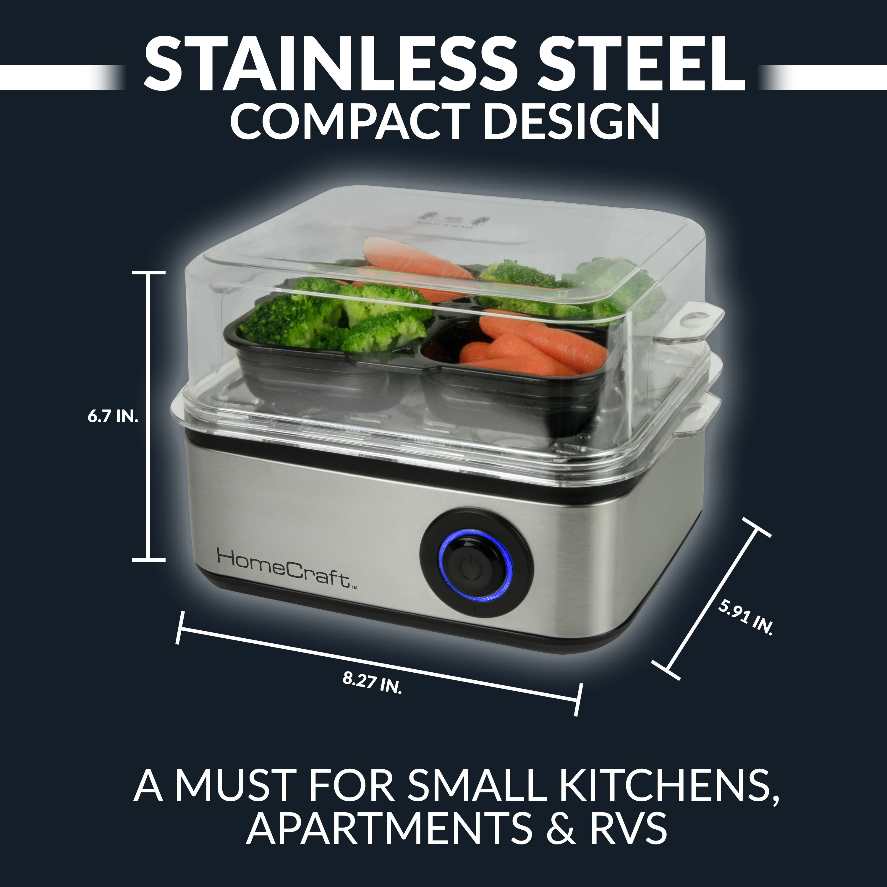 HomeCraft 8-Egg Cooker with Buzzer - Inhomebuy