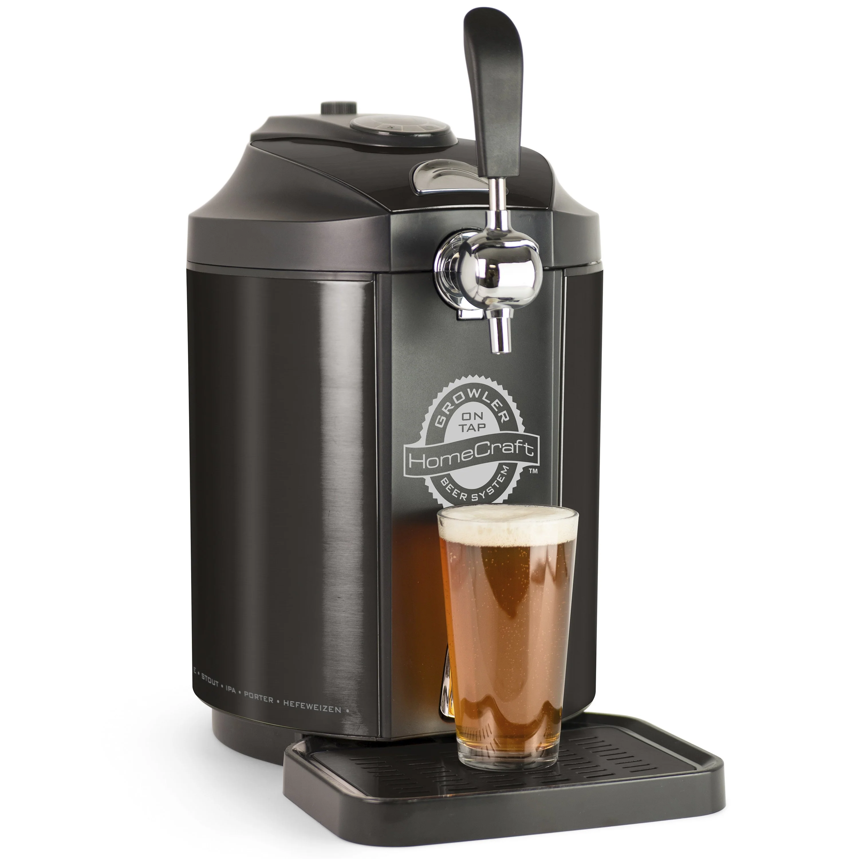 HomeCraft�?Black Stainless Steel Tap Beer Growler Cooling System - Inhomebuy