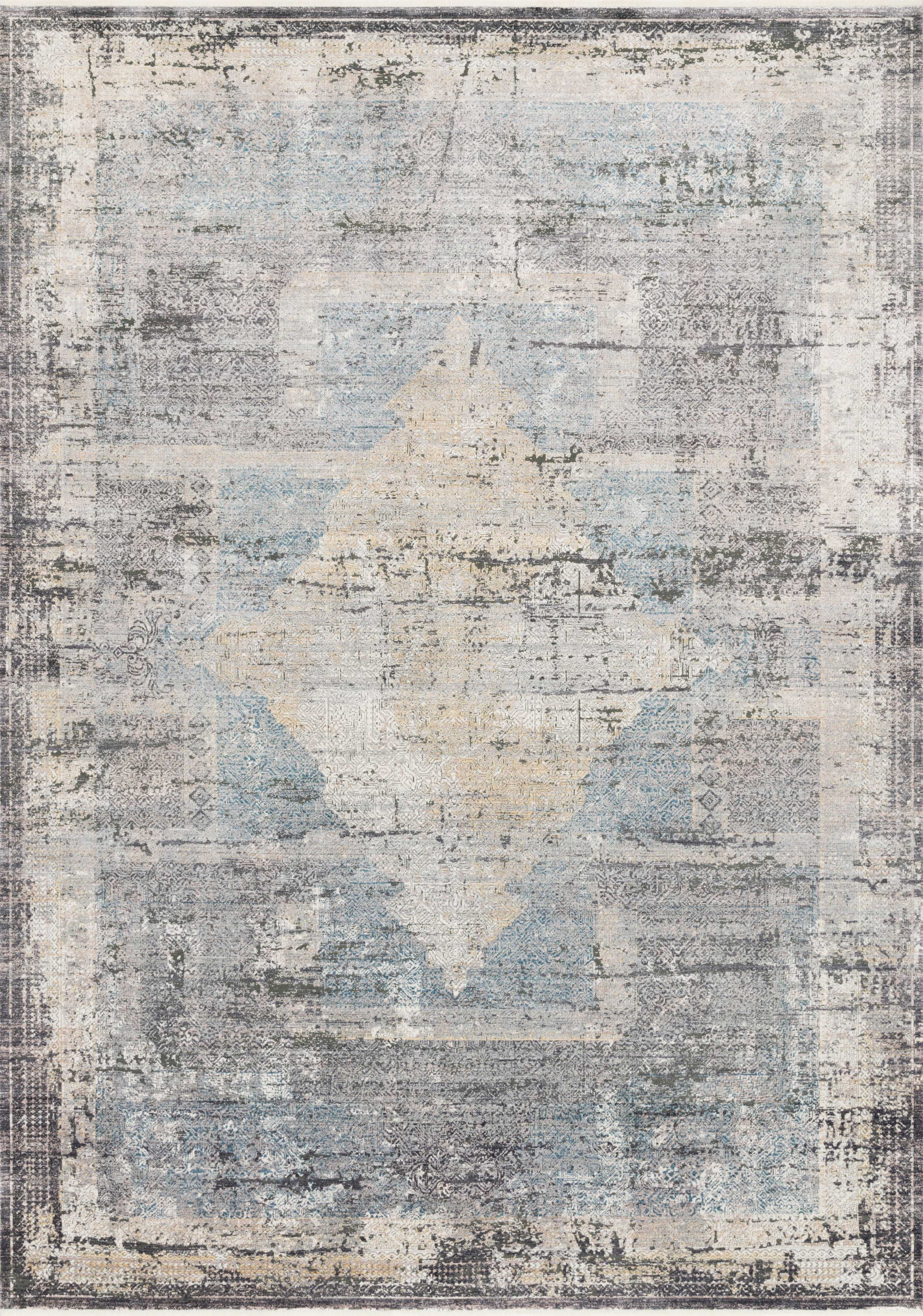 Loloi Rugs Gemma Collection Rug in Charcoal, Multi - 9'6