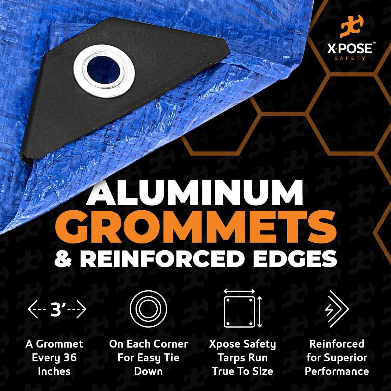 Xpose Safety Poly Tarp Multipurpose Protective Cover - Inhomebuy