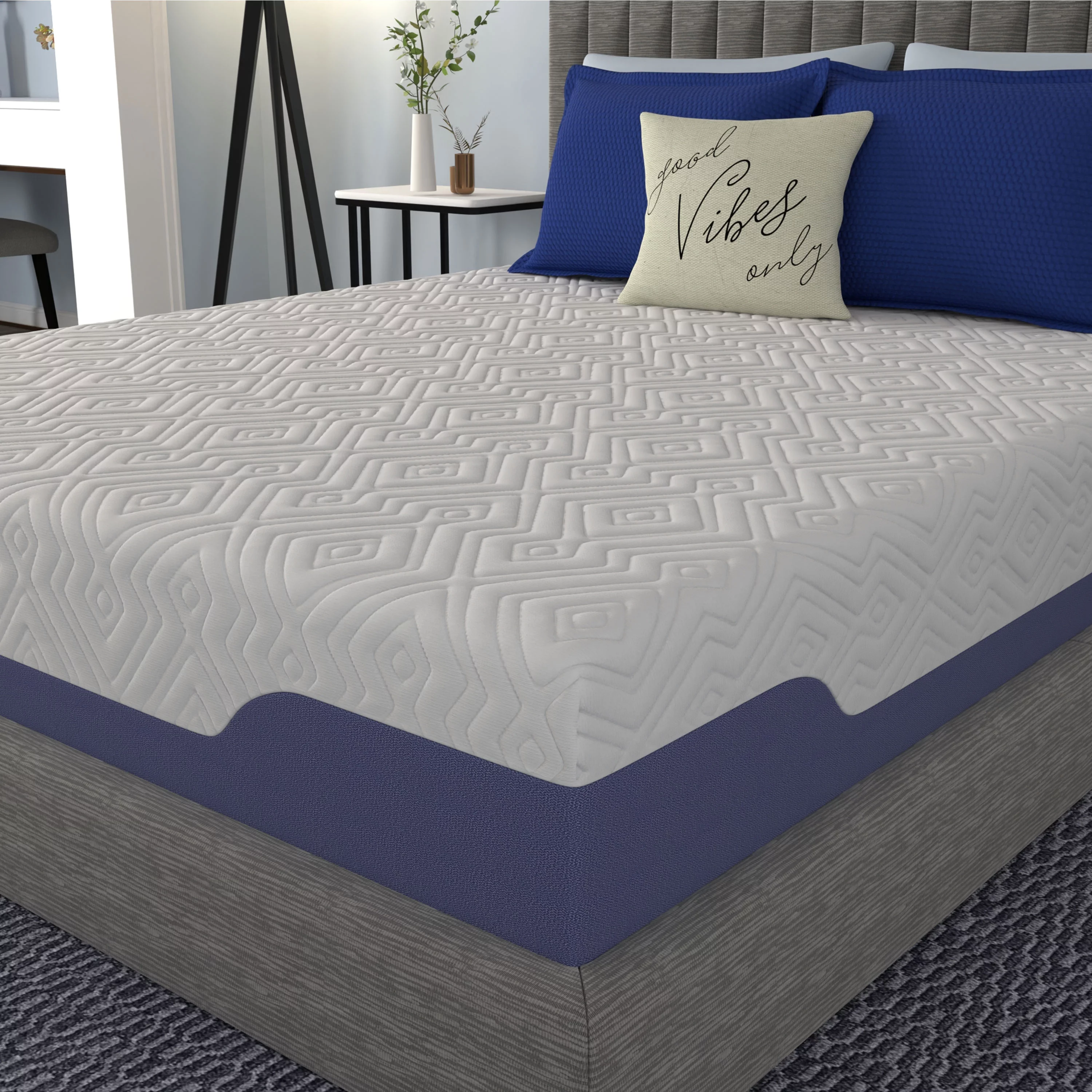 Vibe Supreme Cooling 10” Hybrid Mattress, Queen - Inhomebuy
