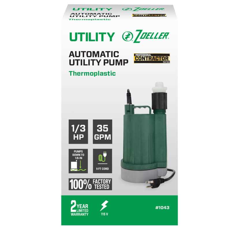 Zoeller 1/2 HP Cast Iron Submersible Sump Pump - Inhomebuy