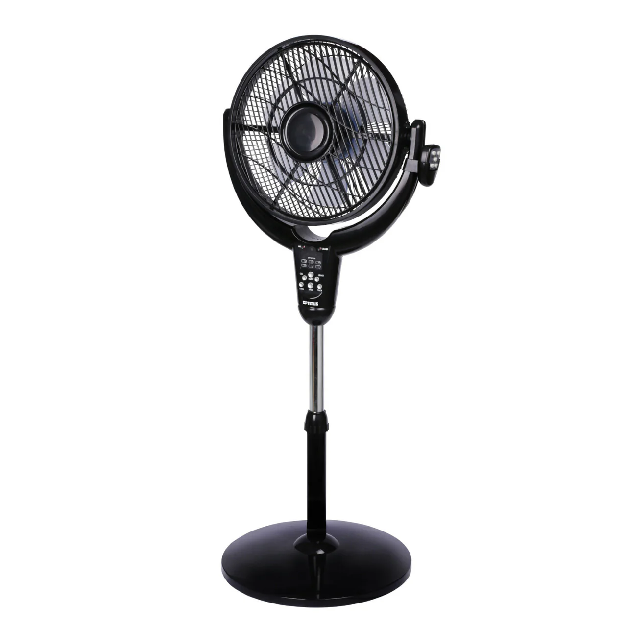 Optimus Louver Fan 14'' pedestal remote LED timer | F-7508 - Inhomebuy