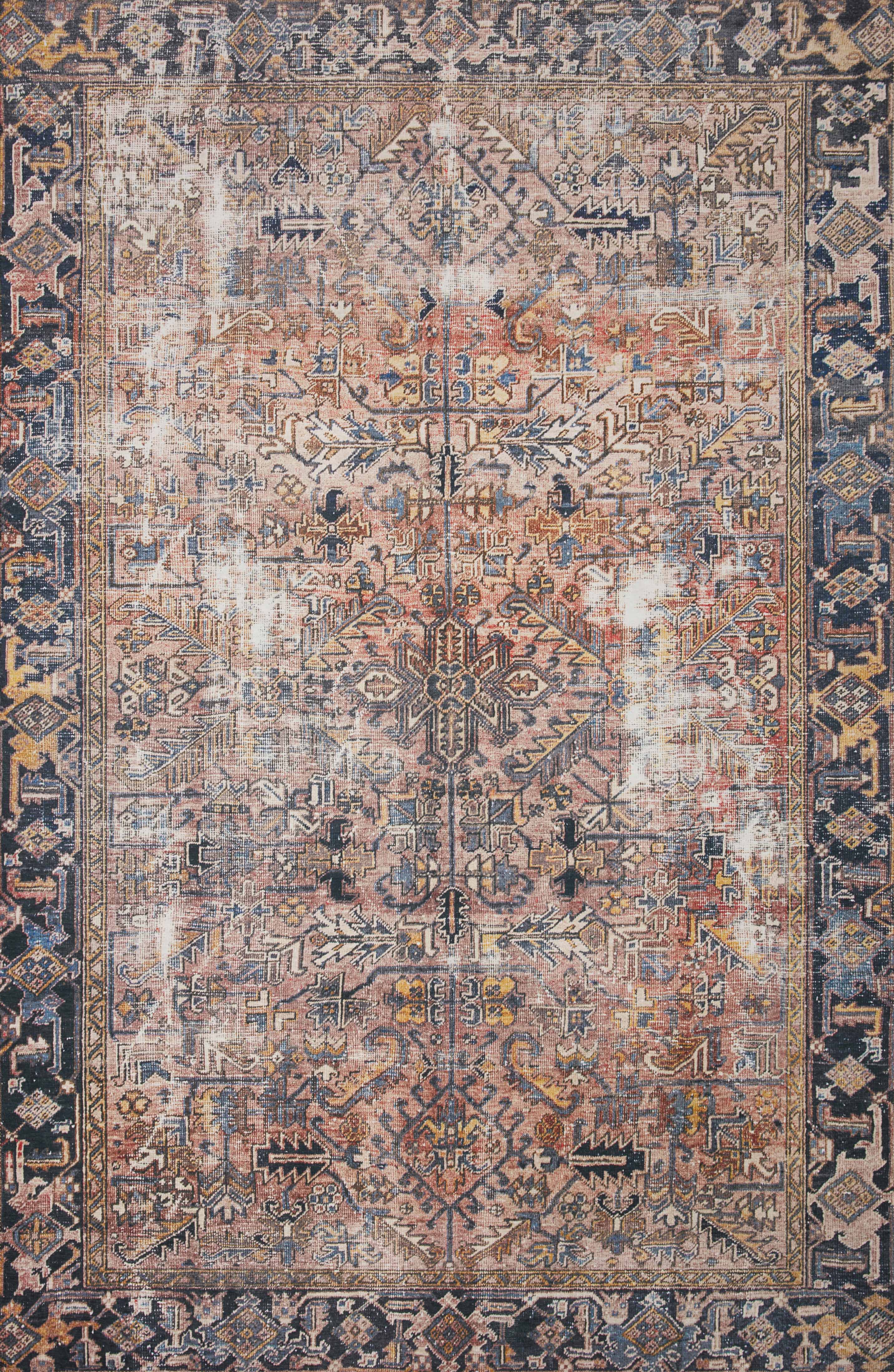 Chris Loves Julia x Loloi Rug in Terracotta, Multi - 2'6