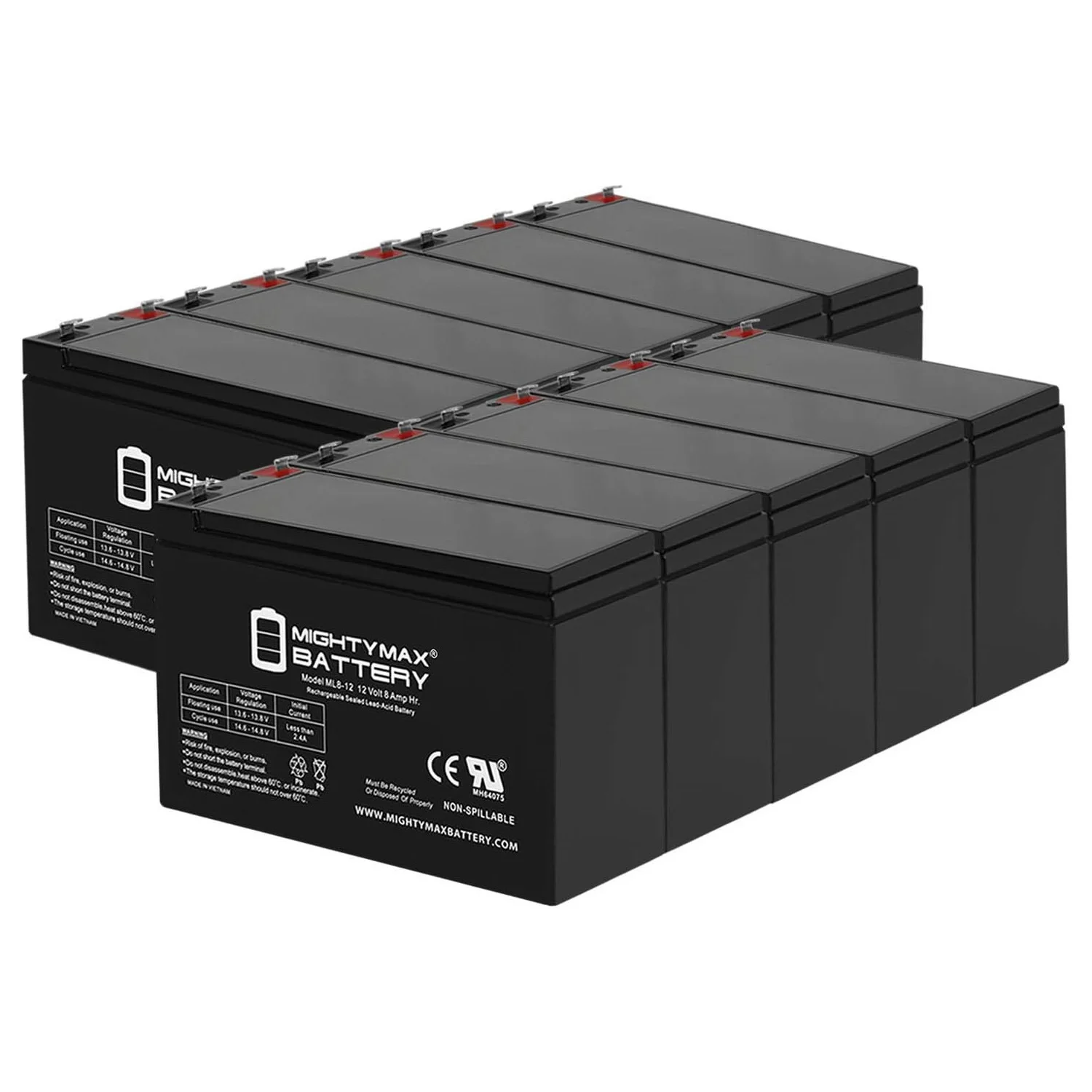 12V 8Ah Battery Replacement for Newark NP8-12 - Inhomebuy