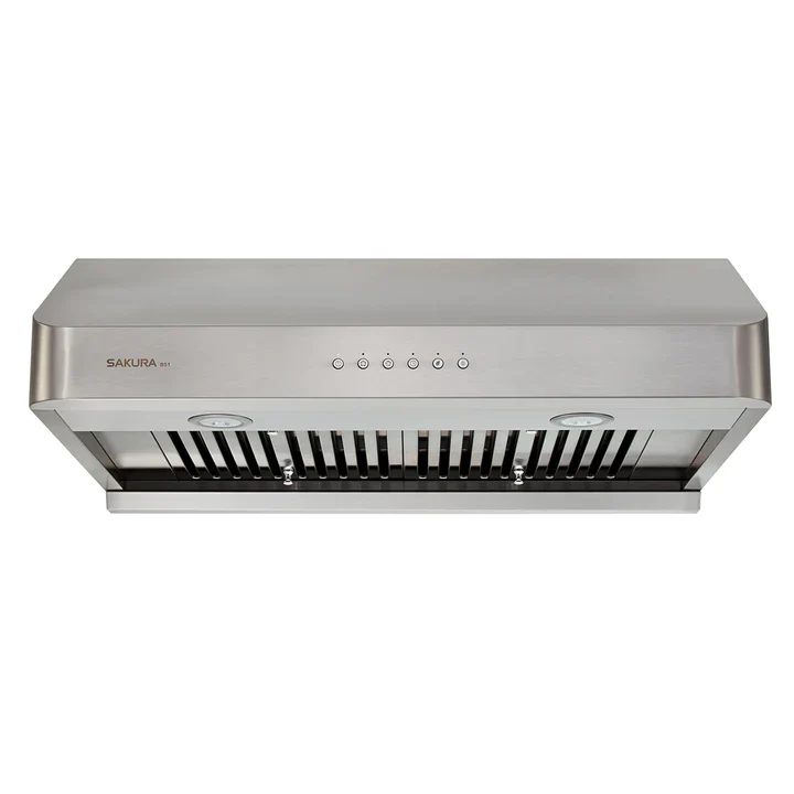 Sakura Kitchen Rangehood: 30'' wide, with baffle filter, brushed s/s, AC motor | B51-30HS - Inhomebuy