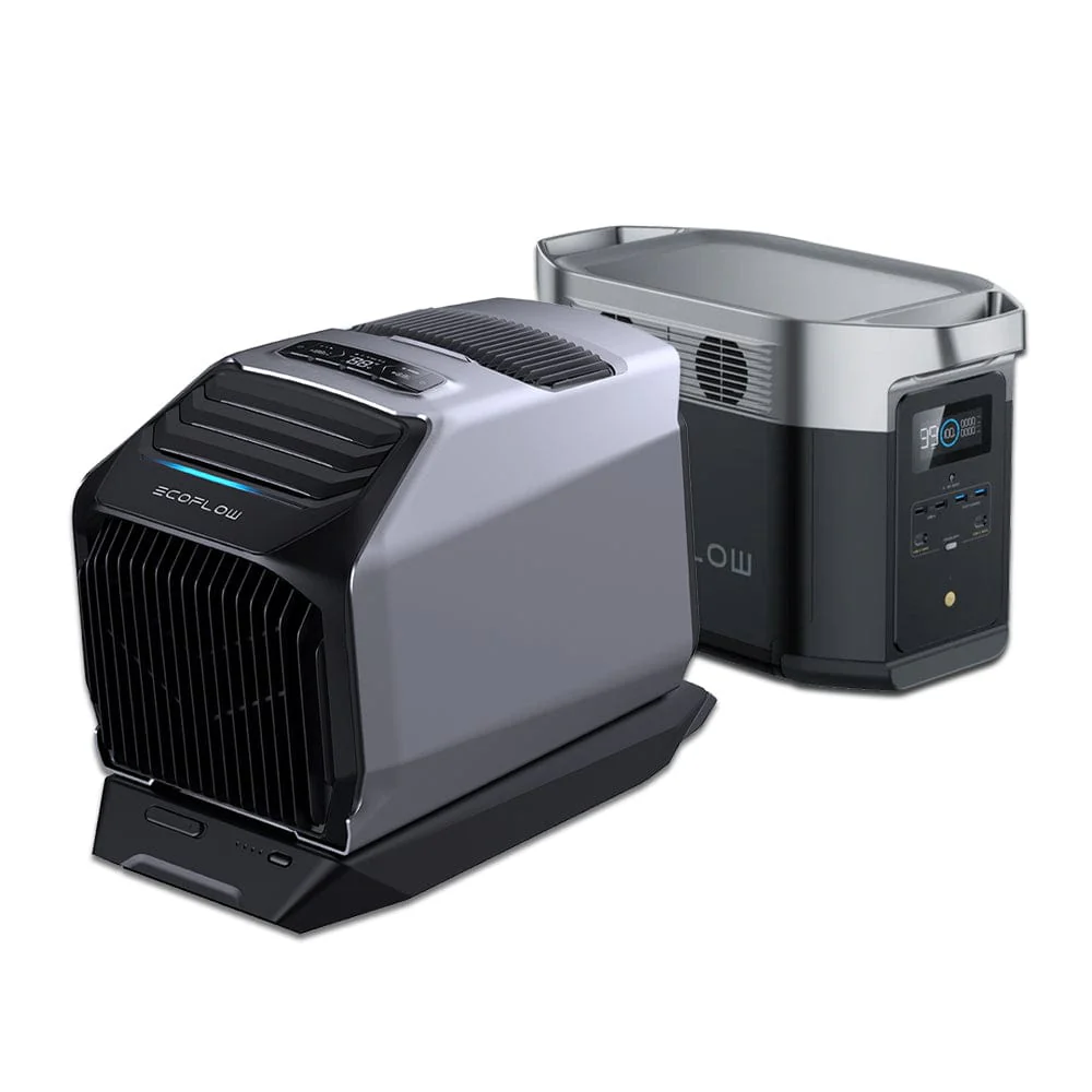 EcoFlow Package - WAVE 2 Portable Air Conditioner, DELTA Max 1600 Portable Power Station (1612Wh) and Extra Battery Cable - Inhomebuy