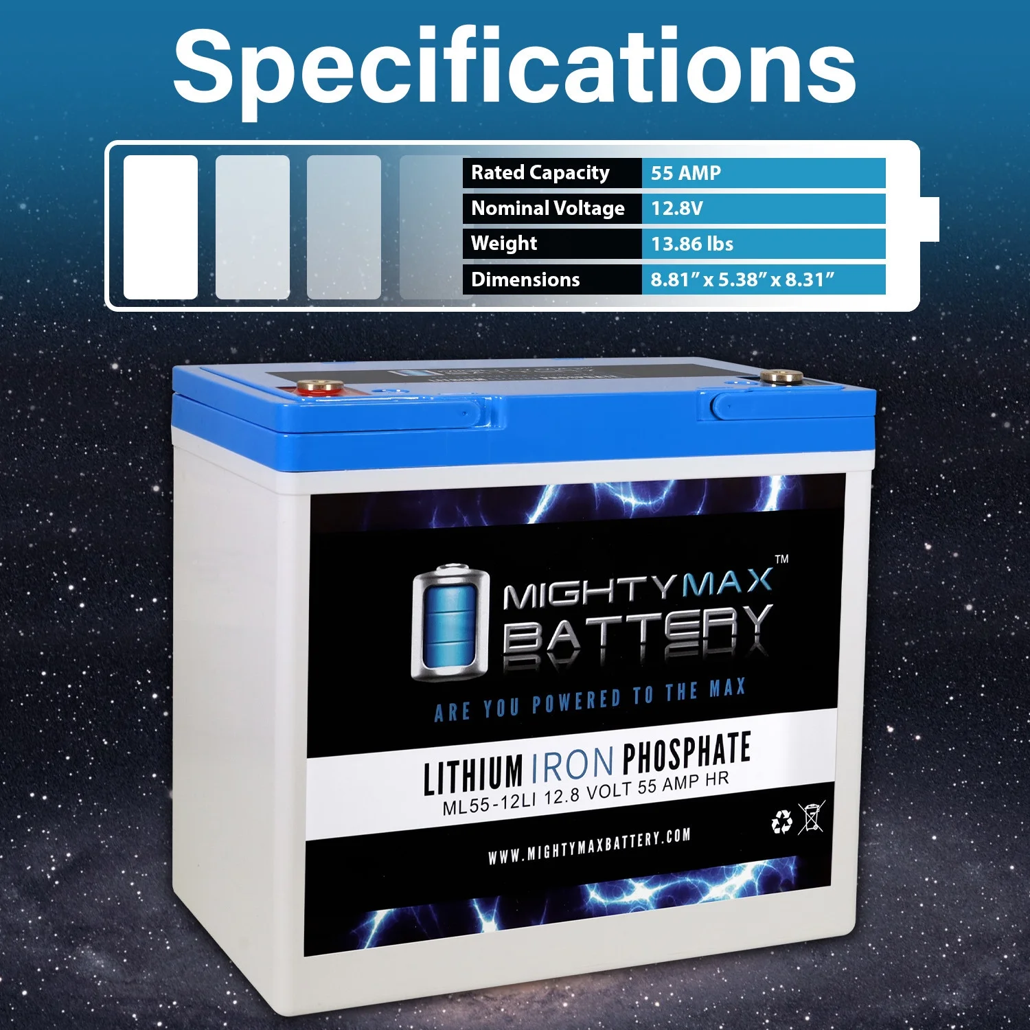 12V 55AH Lithium Battery Replaces JohnDeere 3520,3720 Utility Tractor - Inhomebuy