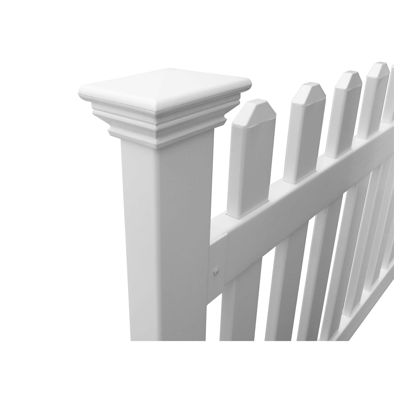 Zippity Outdoor Products ZP19001 No Dig Madison Vinyl Picket Fence - Inhomebuy