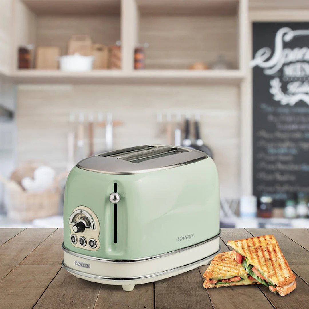 Vintage Toaster 2S Green 810W - Inhomebuy