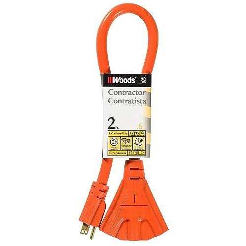 Woods 990824 12/3 Outdoor Multi-Outlet Extension Cord - Inhomebuy
