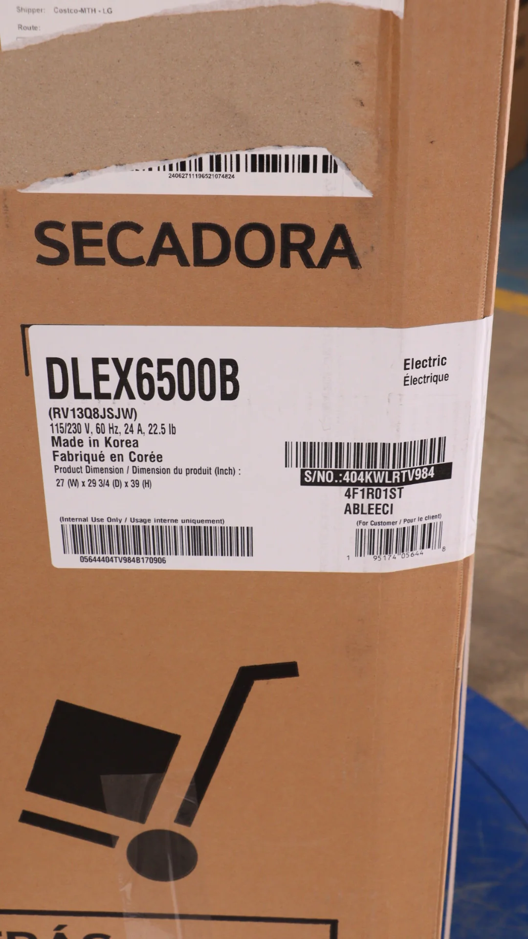 LG 7.4 CU FT BLACK STEEL ELECTRIC DRYER WITH TURBOSTEAM - DLEX6500B - Inhomebuy