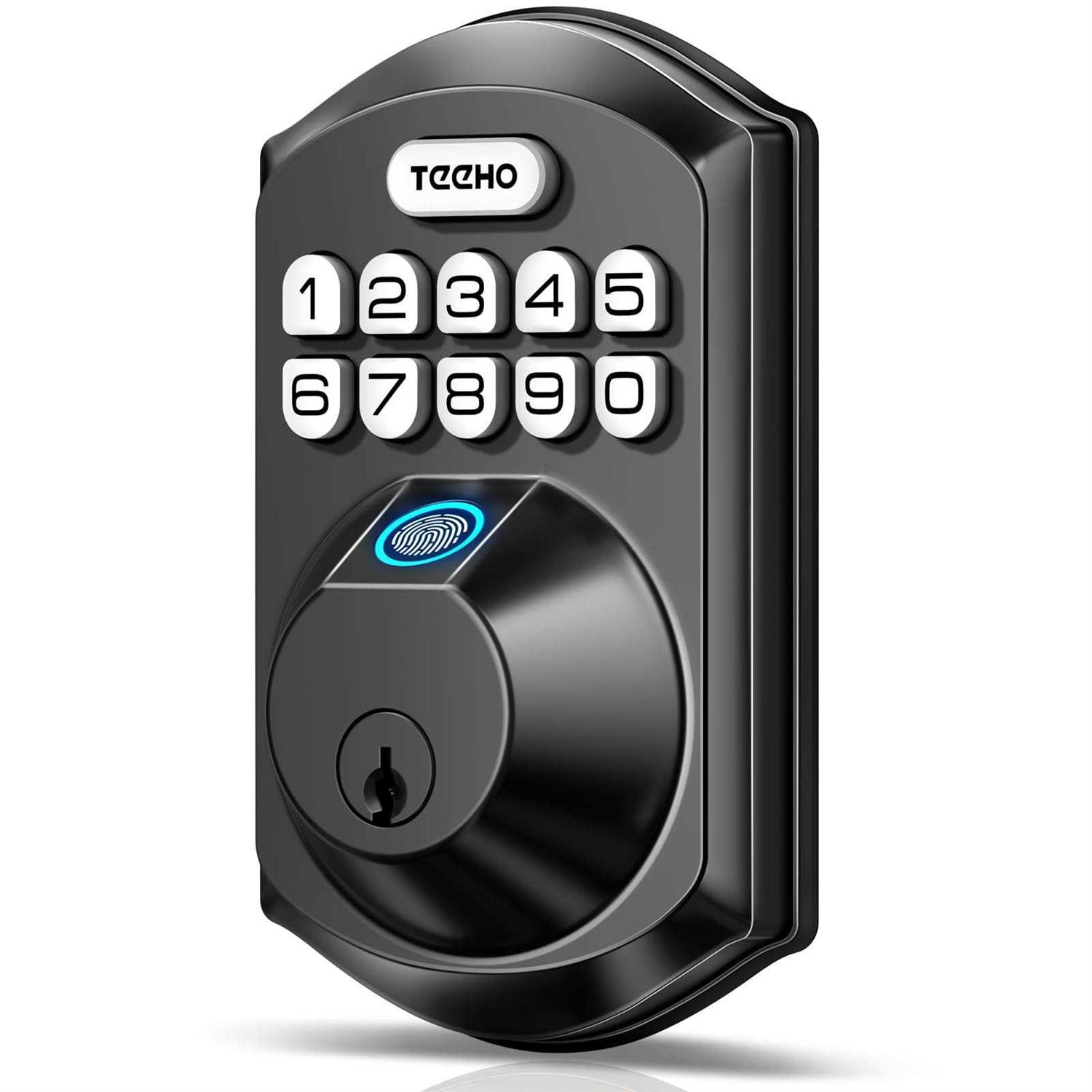 TEEHO TE002 Fingerprint Door Lock Keyless Entry Door Lock with Keypad - Inhomebuy