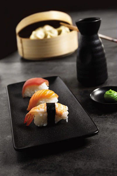 Deep Coup Rect.Plate 27.5x18.5cm Jap Black - Inhomebuy