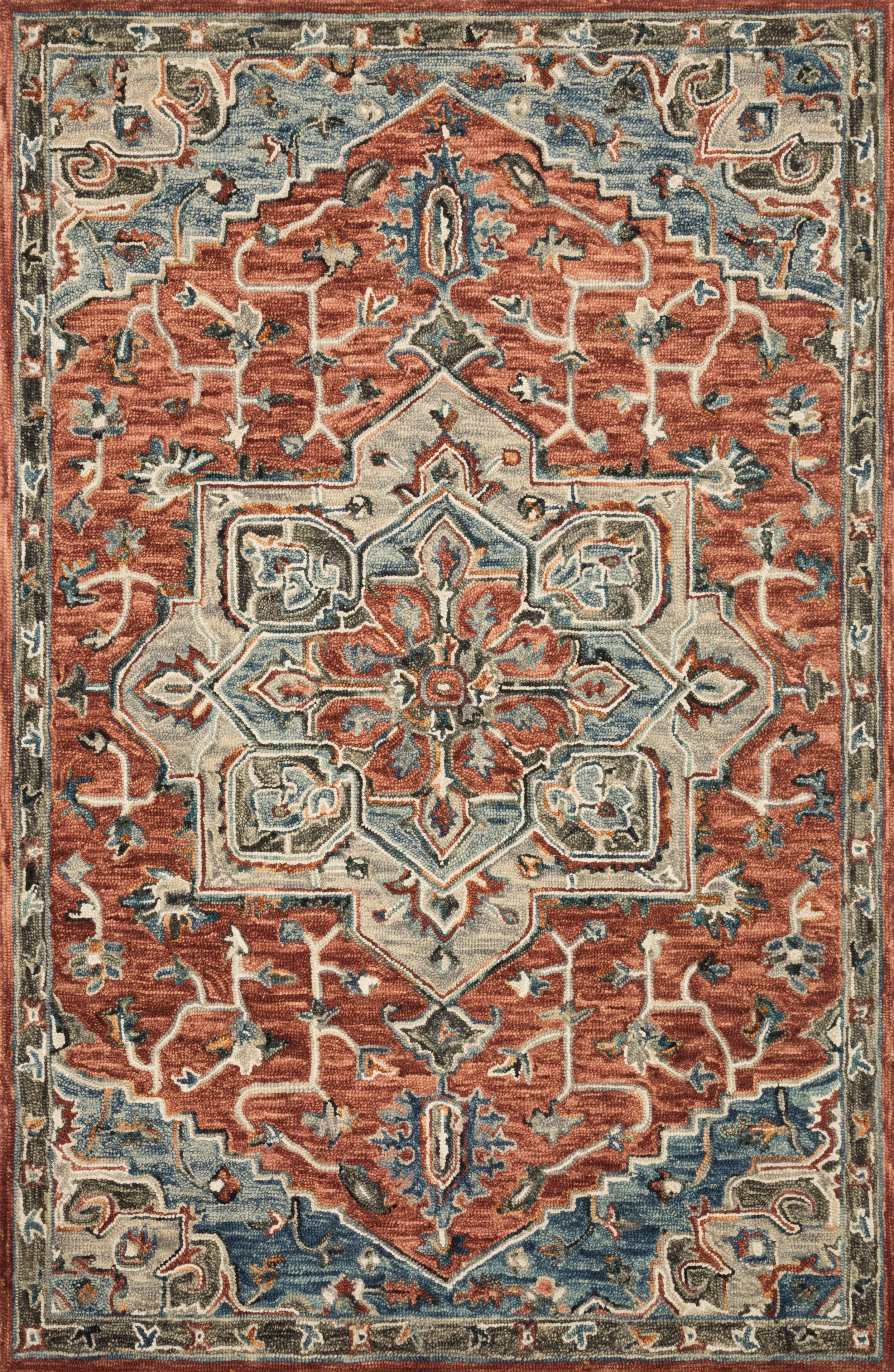 Loloi Rugs Victoria Collection Rug in Red, Multi - 9'3