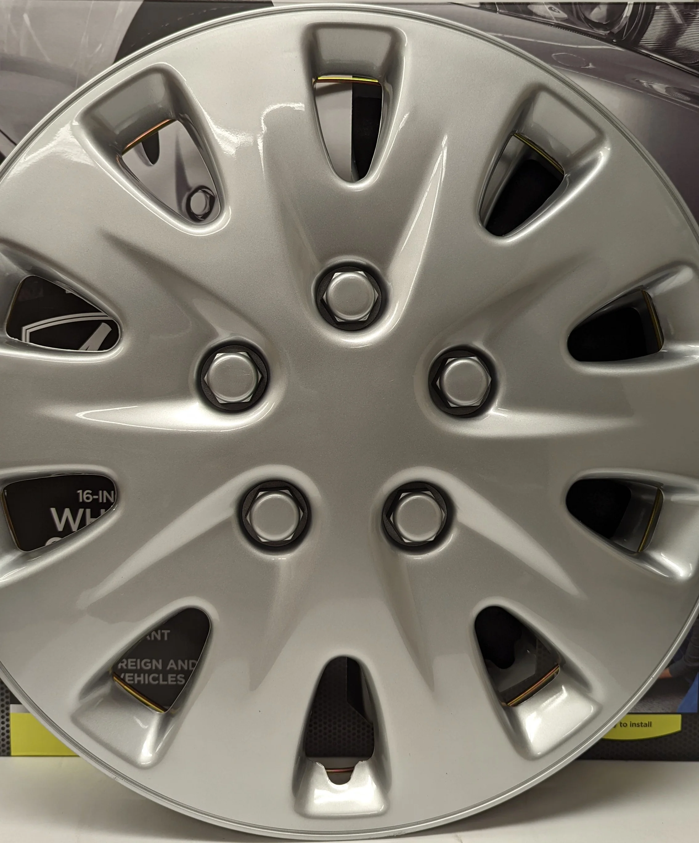 16-in Wheel Cover, Silver Alloy Finish, Auto Drive Brand, ABS Plastic Material, Mfg Part No. KT321-16SL - Inhomebuy