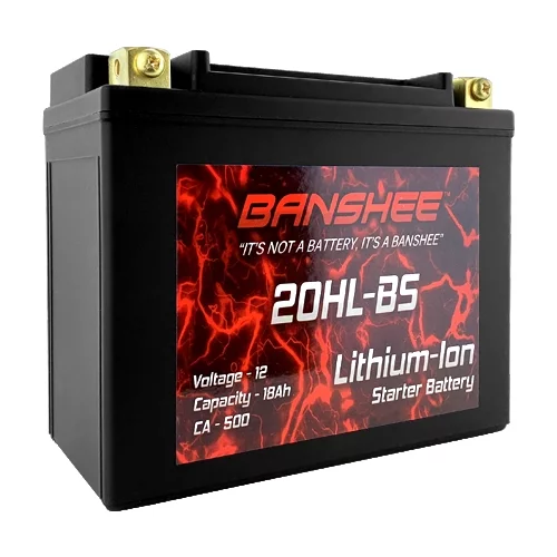 Banshee 12 Volt 18Ah Lithium Ion YTX20L-BS Battery for Motorcycle, ATV, UTV - Inhomebuy