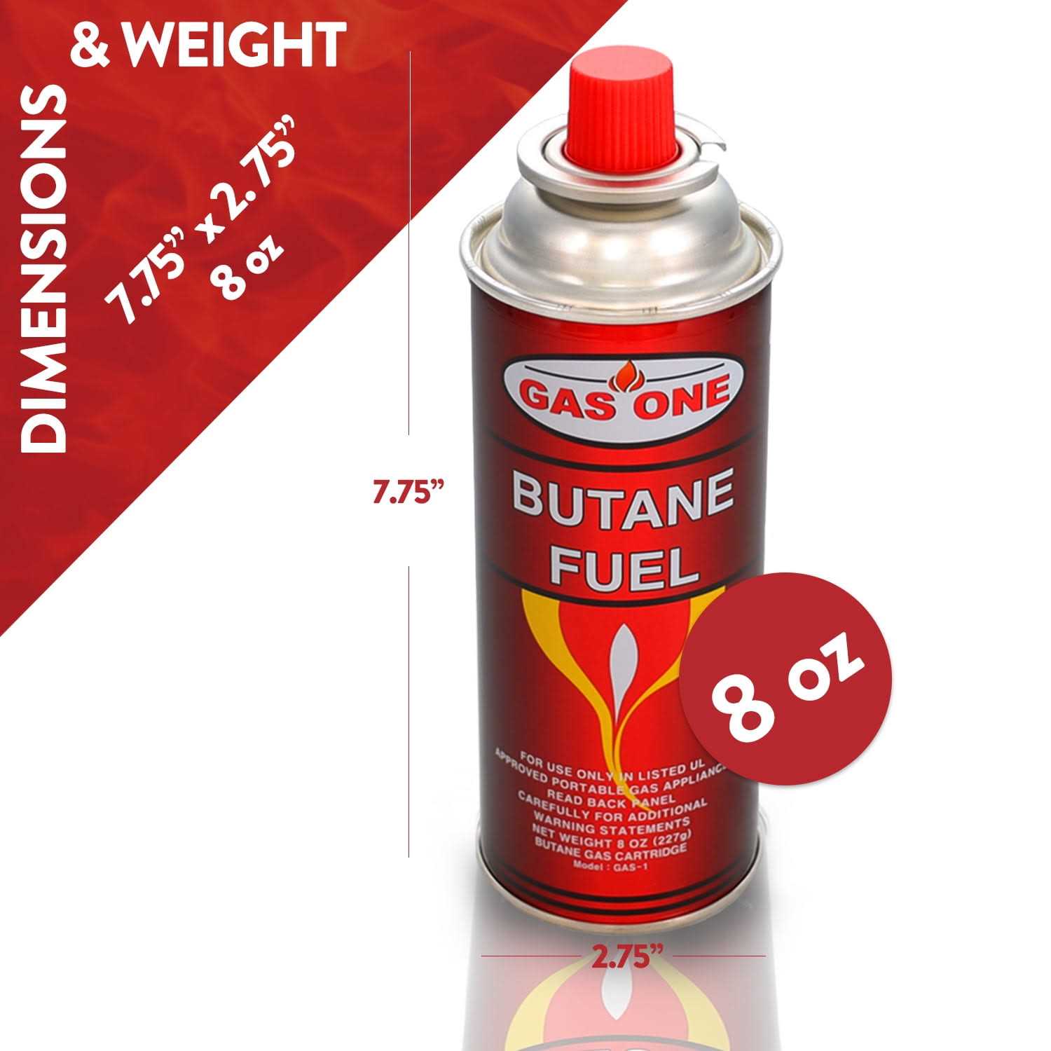 GasOne Butane Fuel Canister (12 Pack) - Inhomebuy