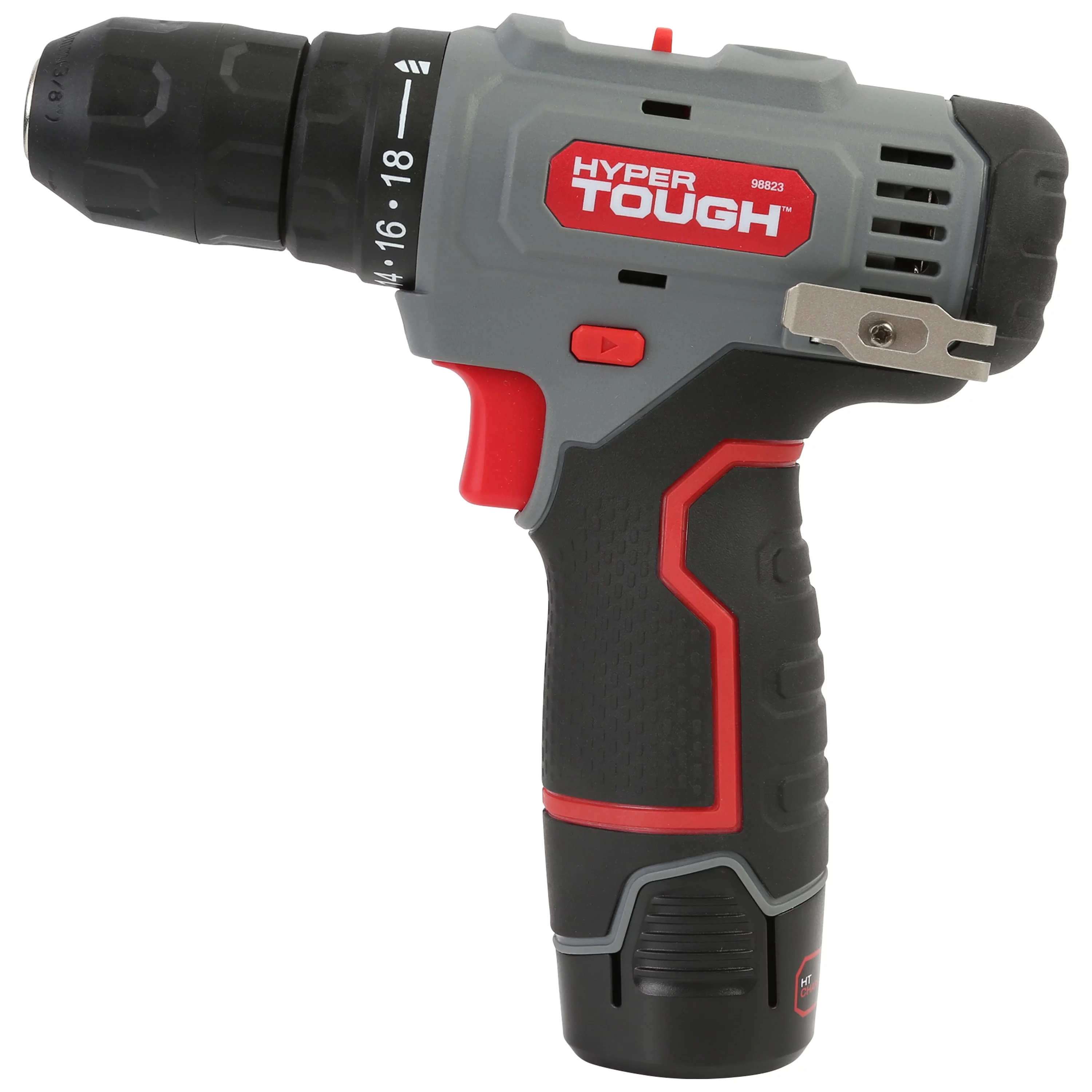 Hyper Tough 12V Max Lithium-Ion Cordless 2-Speed Drill Driver with 1.5Ah Battery and Charger, Model 98823 - Inhomebuy