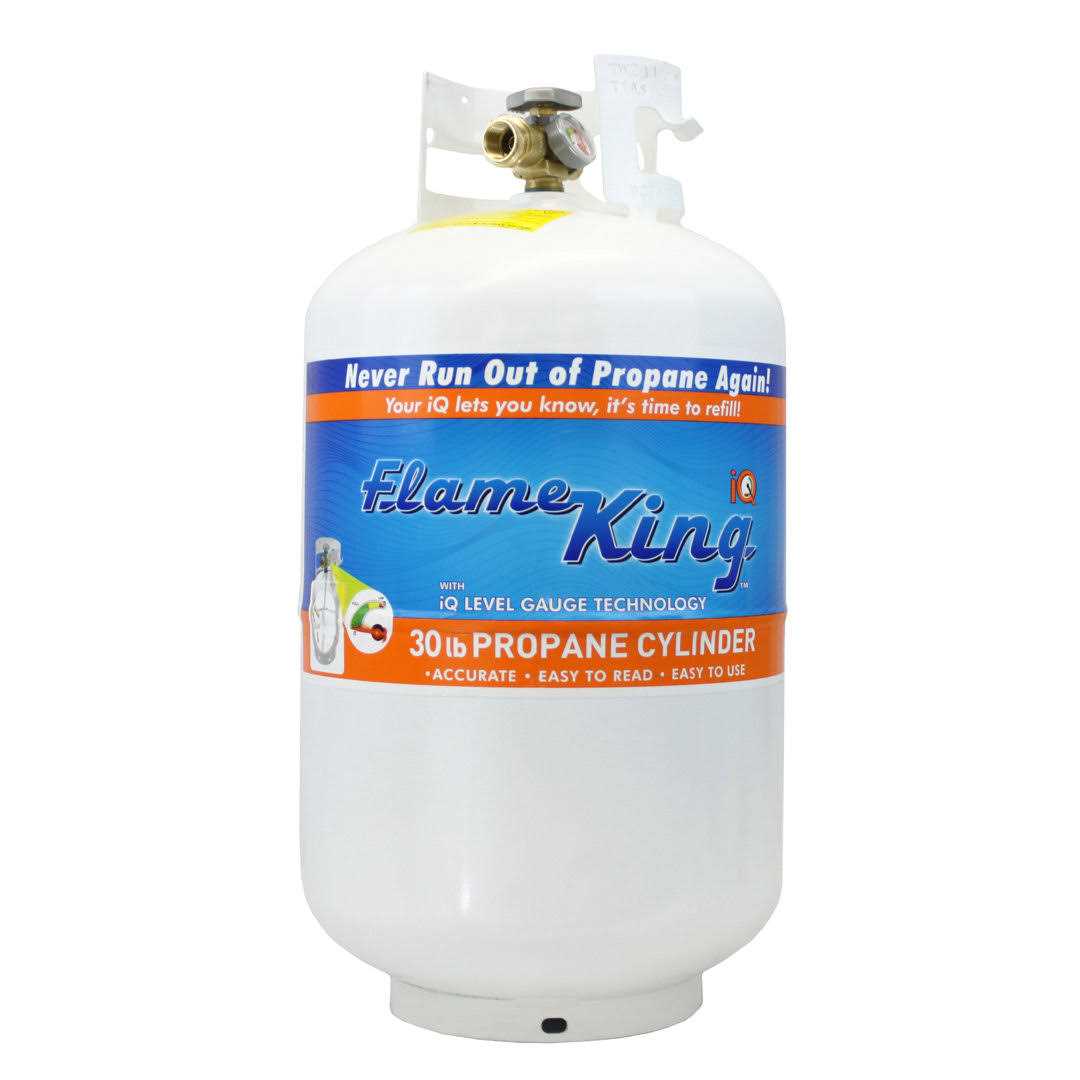 Flame King 30lb Horizontal Propane Cylinder Tank With Valve & Gauge - Inhomebuy
