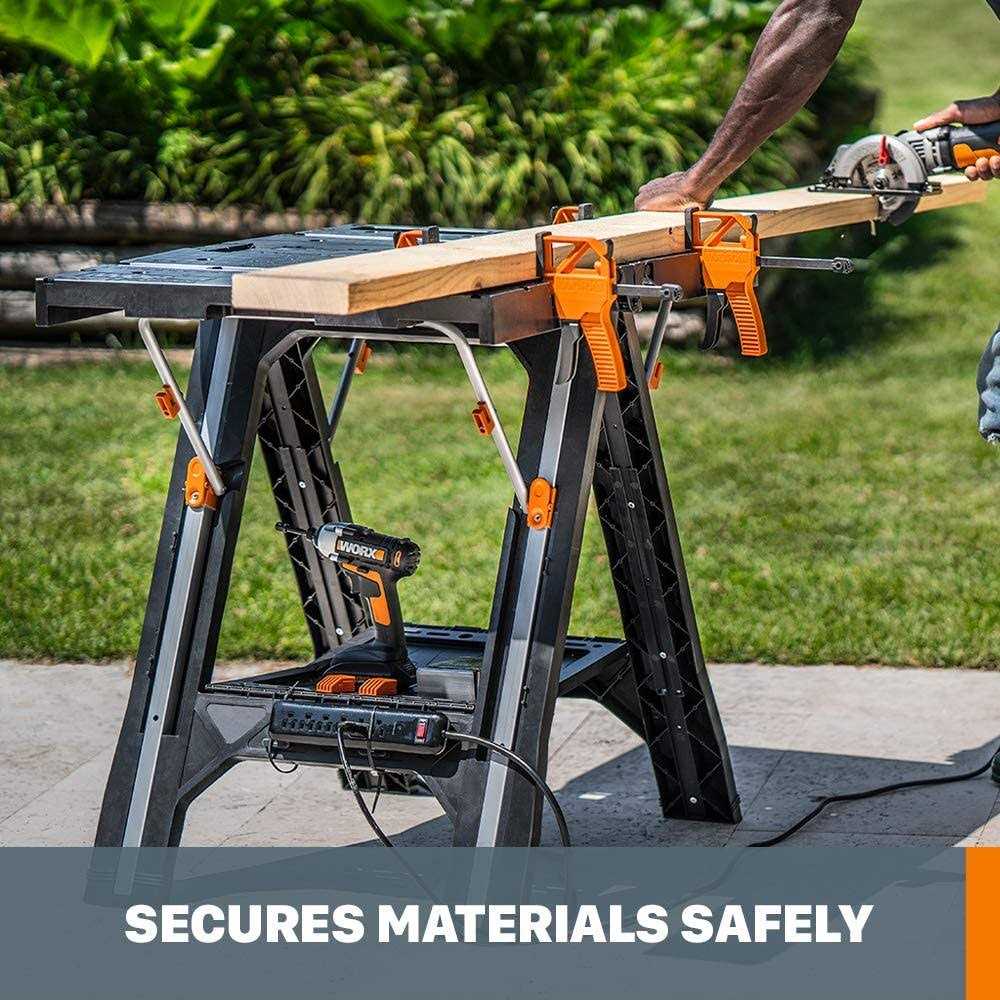 Worx WX051 Pegasus Folding Work Table Sawhorse - Inhomebuy