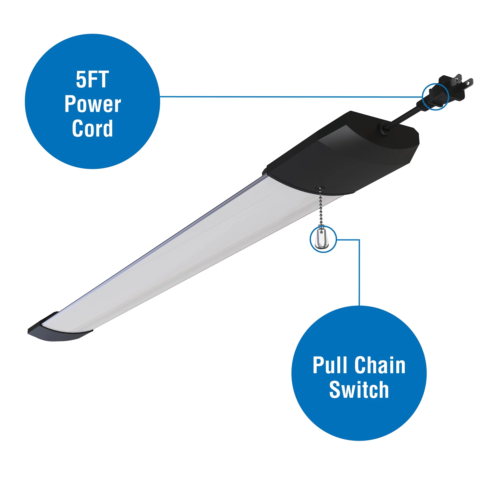 Hyper Tough 5500 Lumen 4ft Linkable LED Shop Light - Inhomebuy