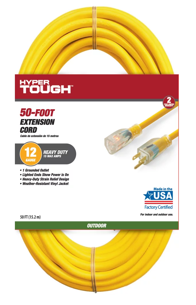 Hyper Tough 12/3 50 Ft Cord - Inhomebuy