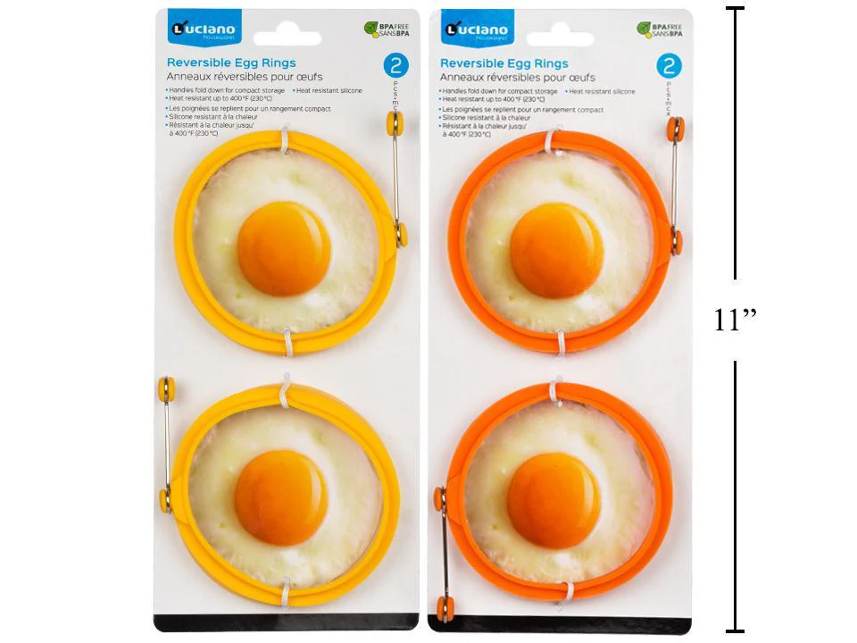 Luciano 2-pc Reversible Egg Ring, Silicone | 80008 - Inhomebuy