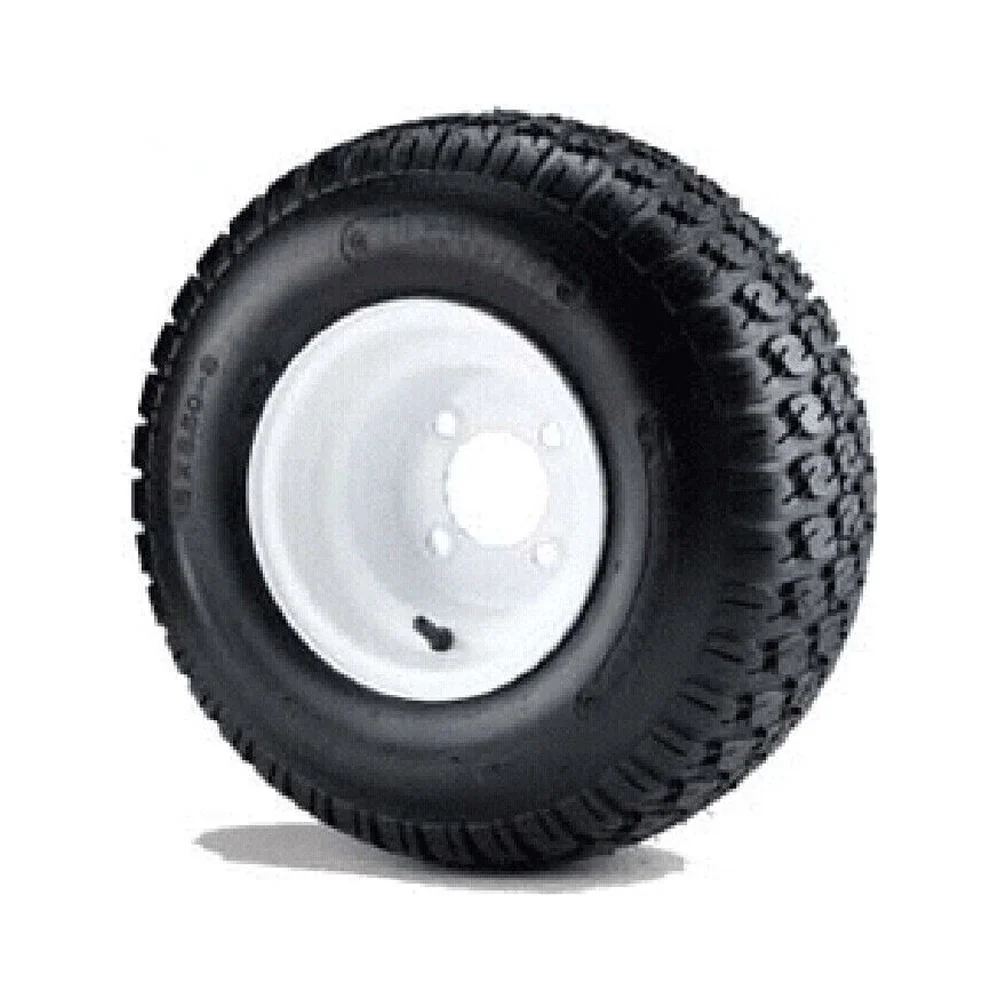 6 Ply Traction 18x8.50-8 Tire with GTW 8 inch Steel White Wheel | Each - Inhomebuy