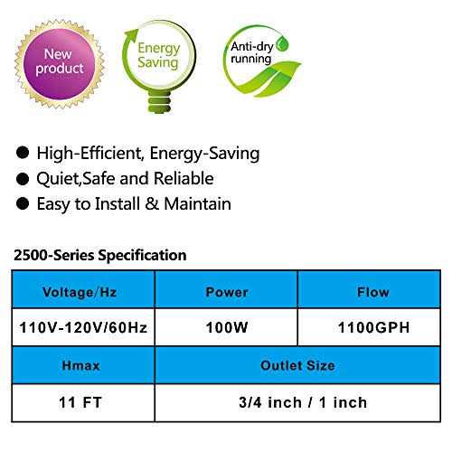 FREESEA Gph Submersible Water Pump for Pond Aquarium Hydroponics Fish Tank Fountain Waterfall - Inhomebuy