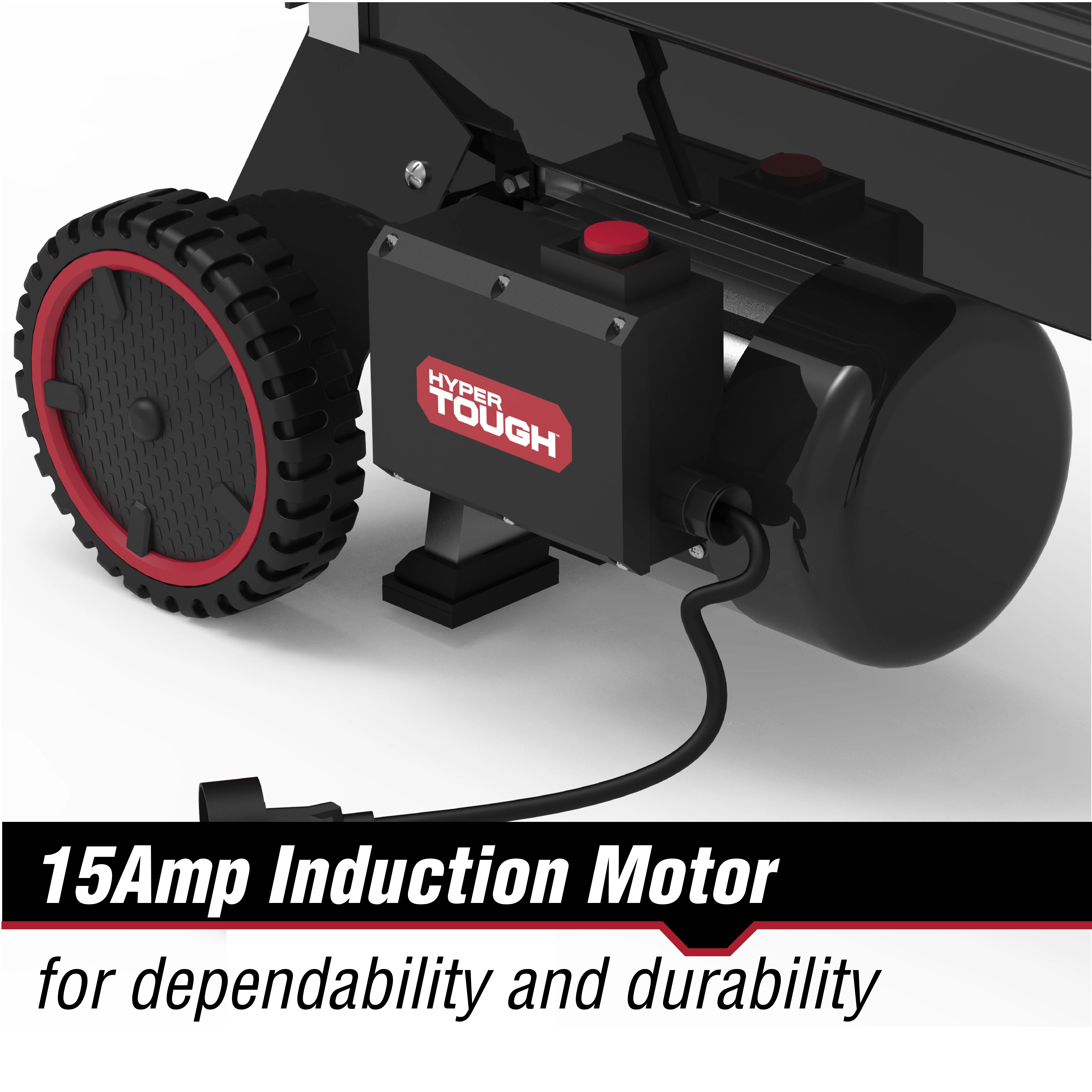 Hyper Tough 5 Ton Log Splitter, 15-Amp Induction Motor with Hydraulic Ram, Horizontal use with Vertical storage - Inhomebuy