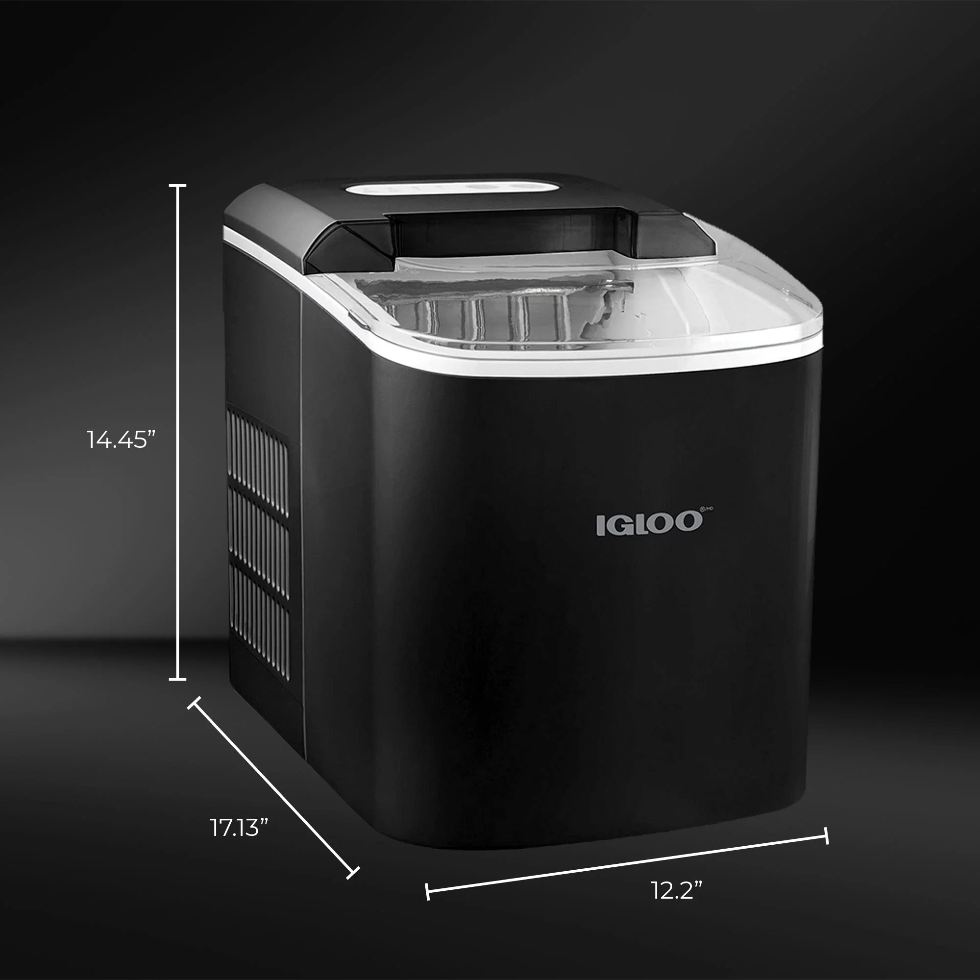 Igloo 26-Pound Automatic Portable Countertop Ice Maker Machine - Black - Inhomebuy