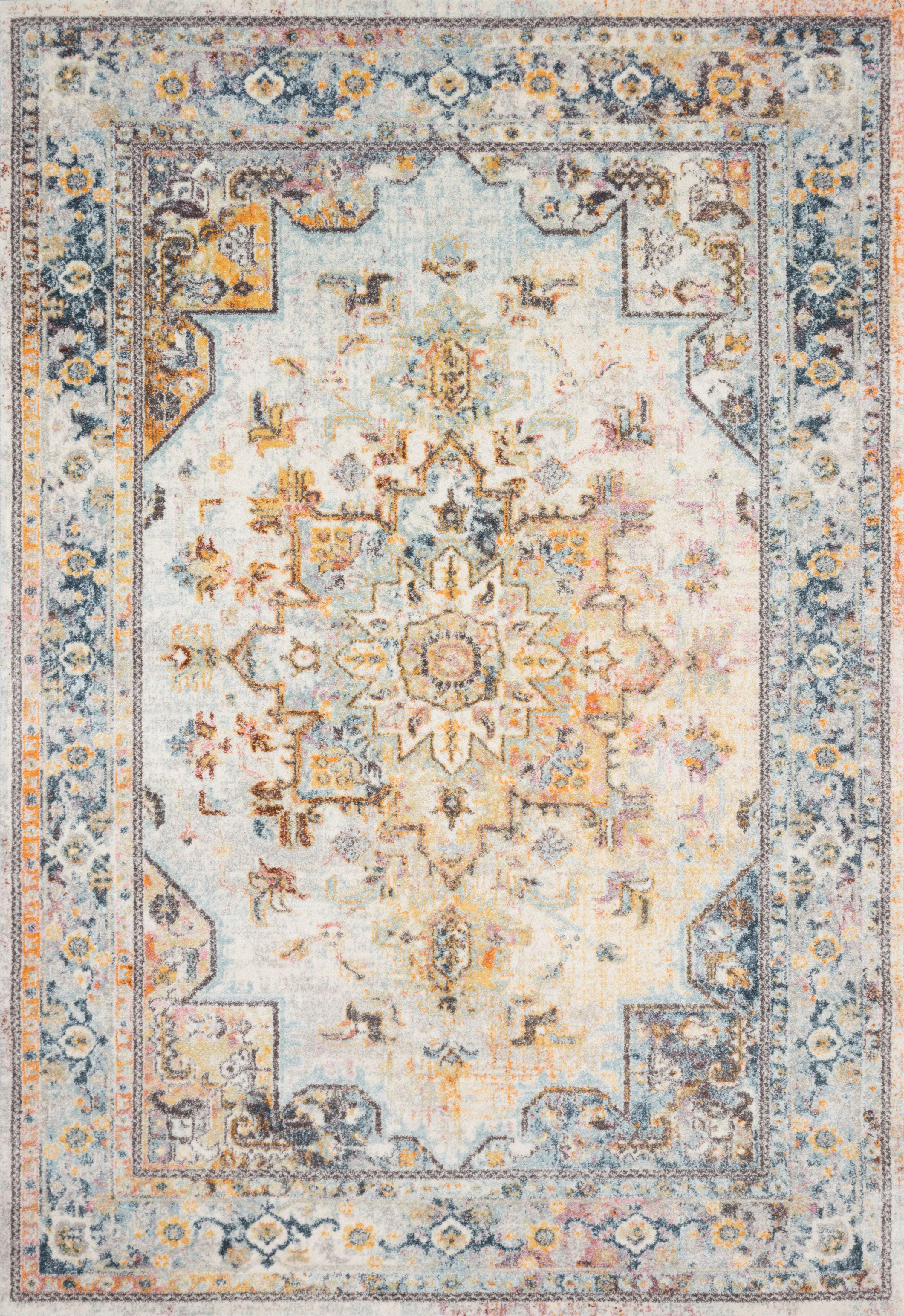 Loloi Rugs Clara Collection Rug in Mist, Multi - 9'3