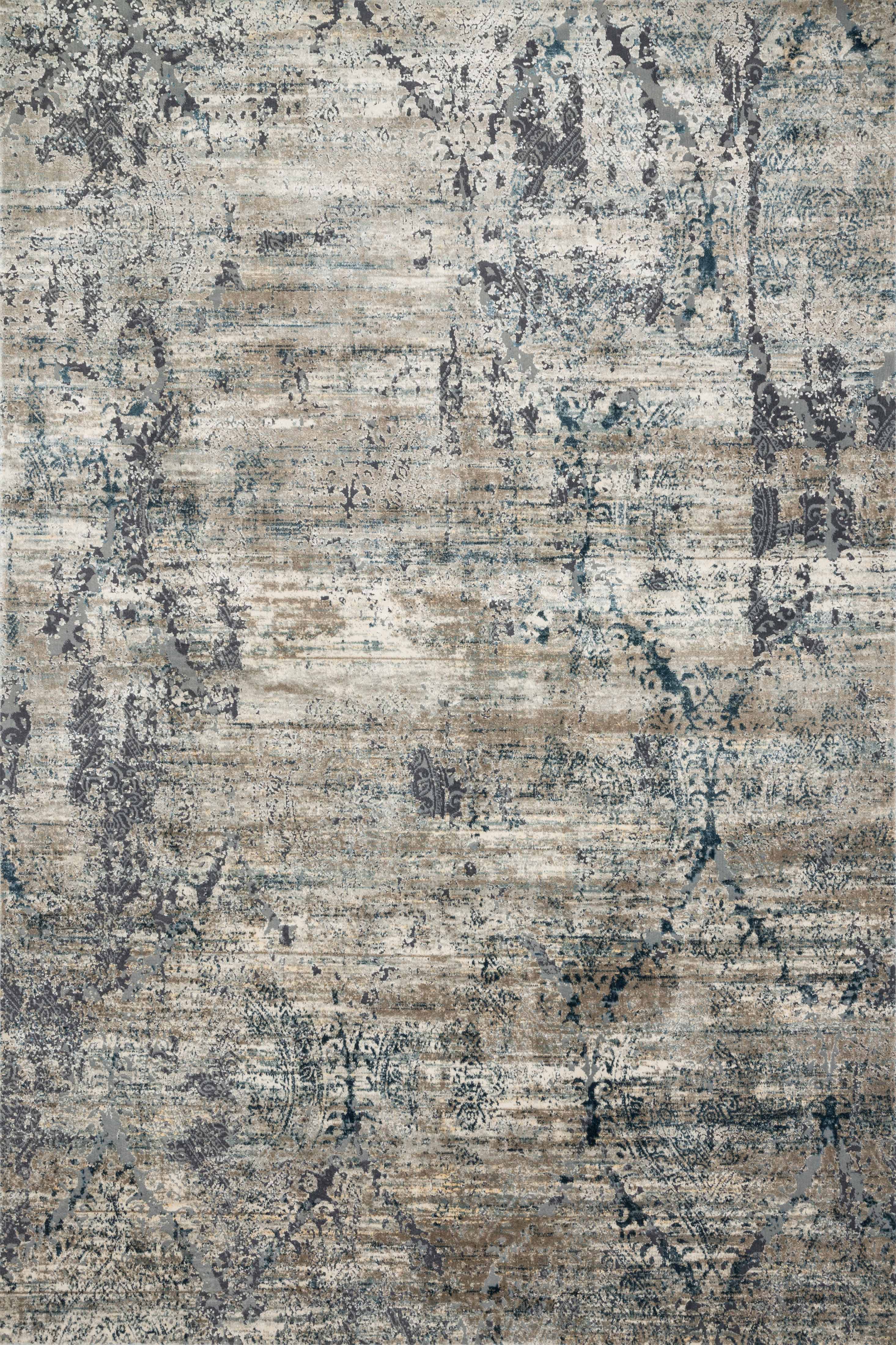 Loloi Rugs Cascade Collection Rug in Taupe, Blue - 7'10