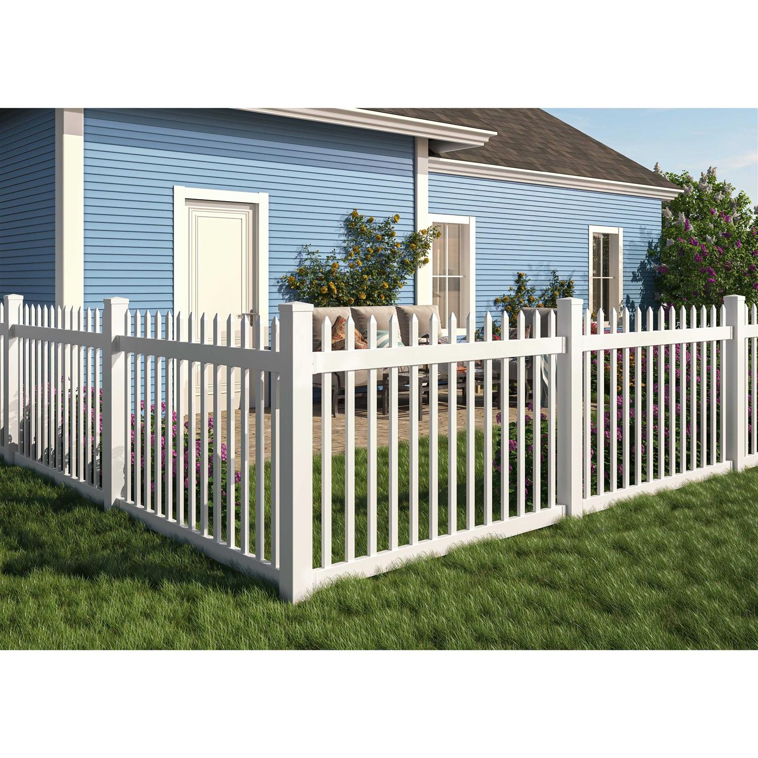 WamBam Fence Premium Vinyl Fence Posts with Caps - Inhomebuy