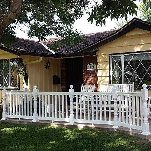 Weatherables 4 ft. H x 8 ft. W 3-Rail Vinyl Fence Panel EZ Pack - Inhomebuy