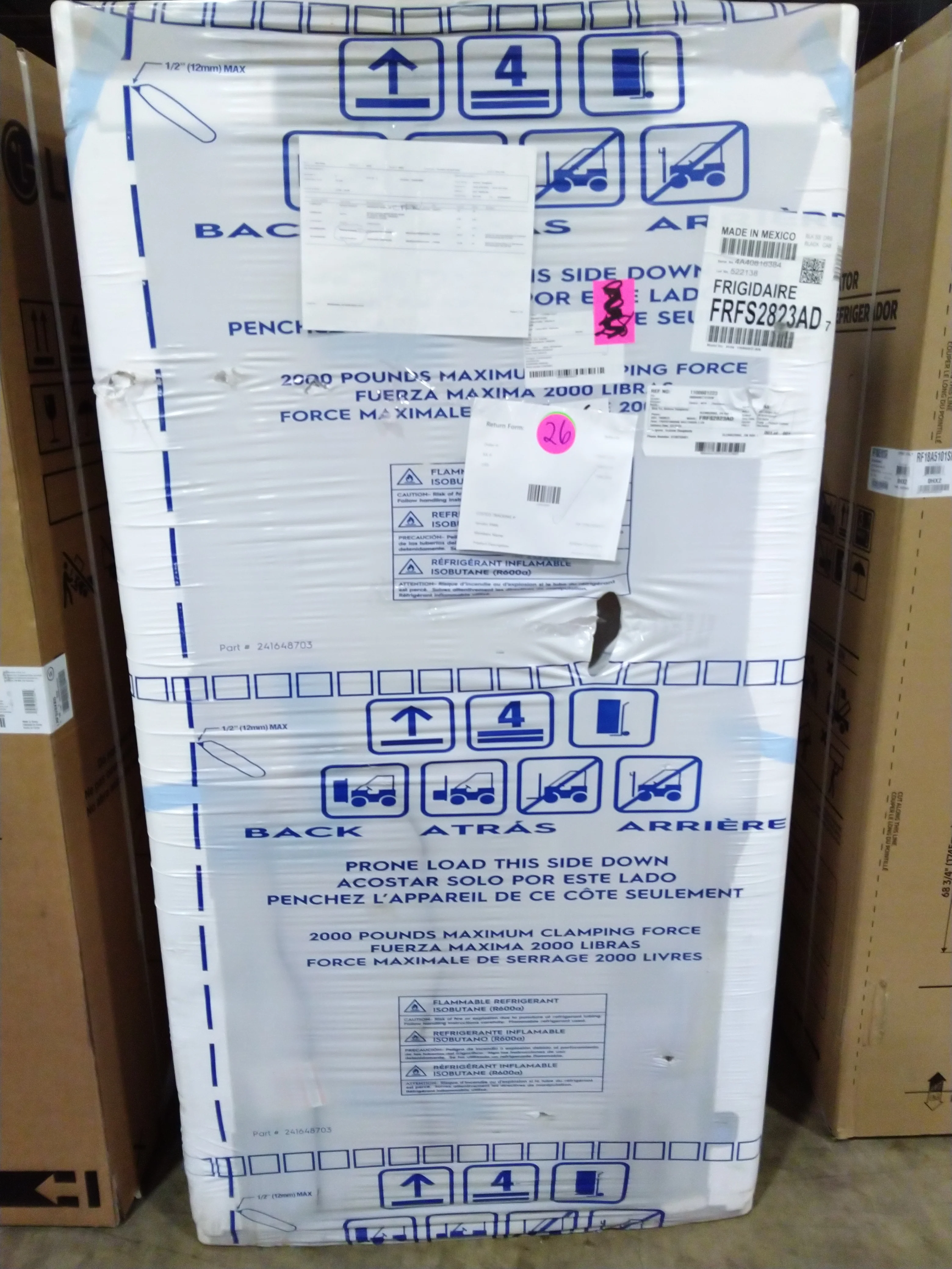 FRIGIDAIRE 36 IN. 27.8 CU.FT. BLACK STAINLESS STEEL FRENCH DOOR REFRIGERATOR WITH ICE AND WATER DISP - Inhomebuy