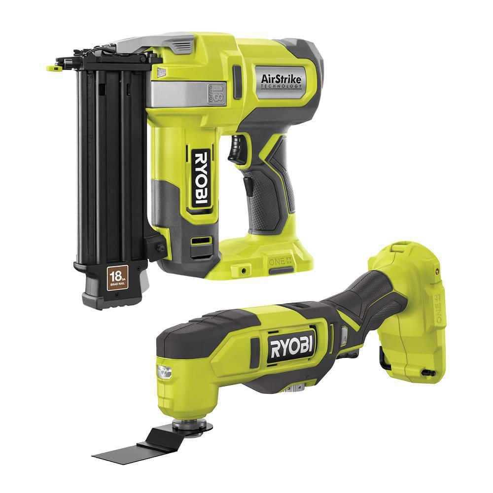 RYOBI ONE+ 18V 18-Gauge Cordless AirStrike Brad Nailer with 1.5 Ah Battery and Charger P321KN - Inhomebuy