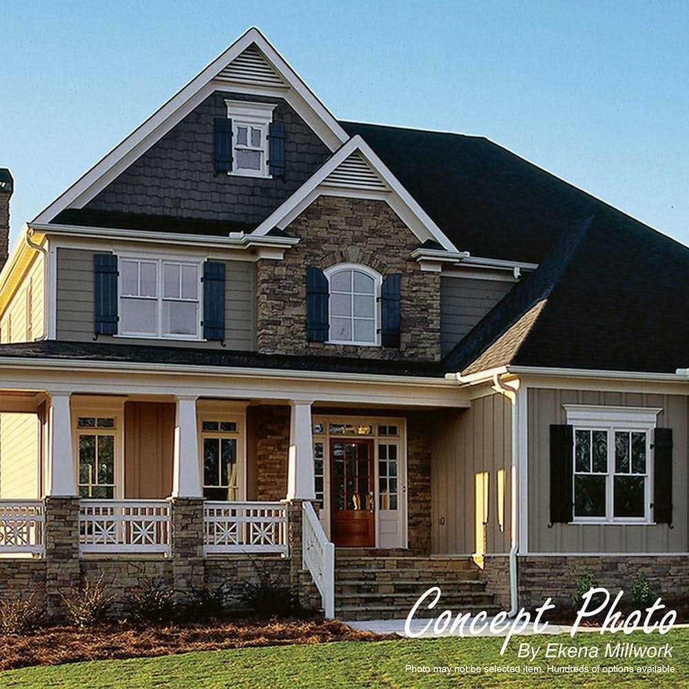 Vertical Functional Gable Vent with Flat Trim Frame Ekena Millwork GVPVE - Inhomebuy