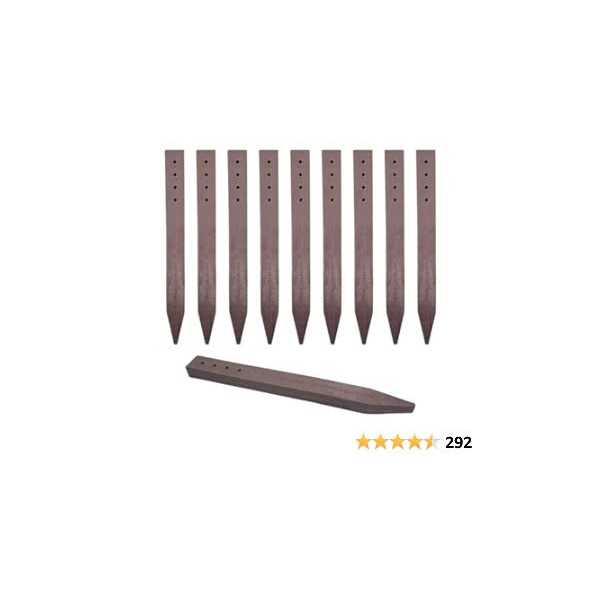One Stop Outdoor Heavy Duty Brown Landscape Lawn & Garden Border Edging Stakes - Inhomebuy