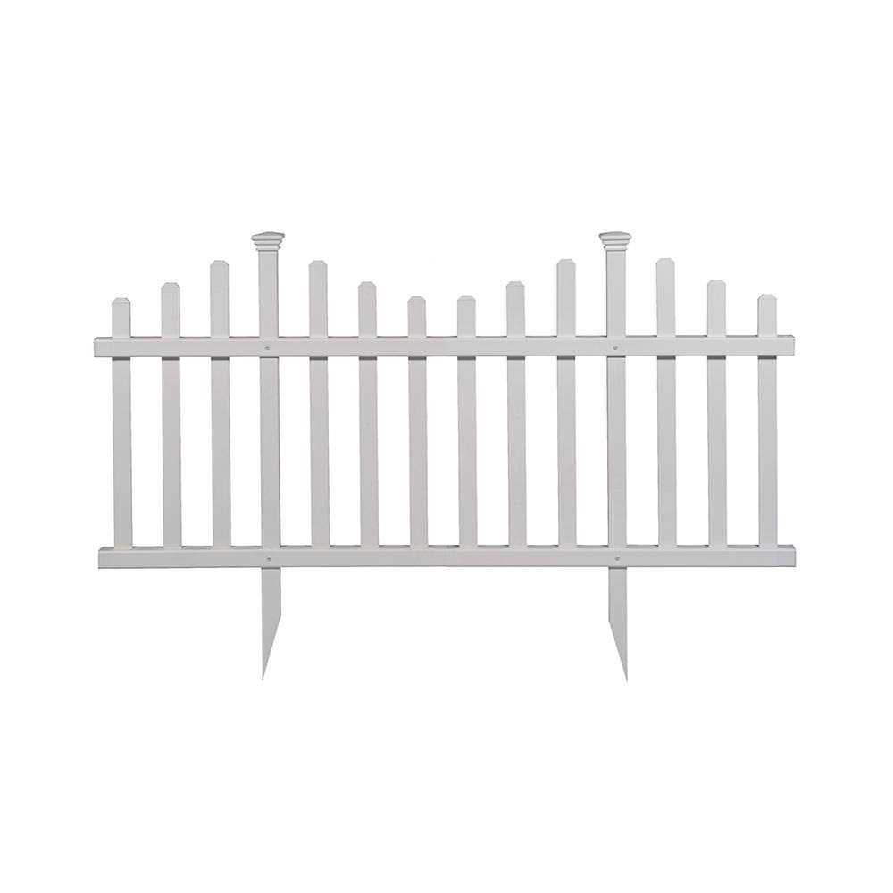 Zippity Outdoor Products ZP19001 No Dig Madison Vinyl Picket Fence - Inhomebuy