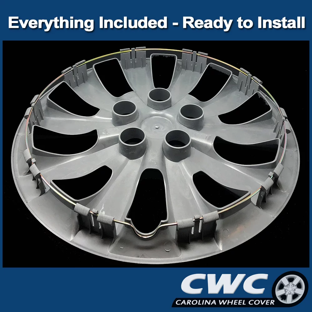 Carolina Wheel Cover CWC53089-xms 16-inch Premium Replica Replacement Wheel, Silver - Inhomebuy