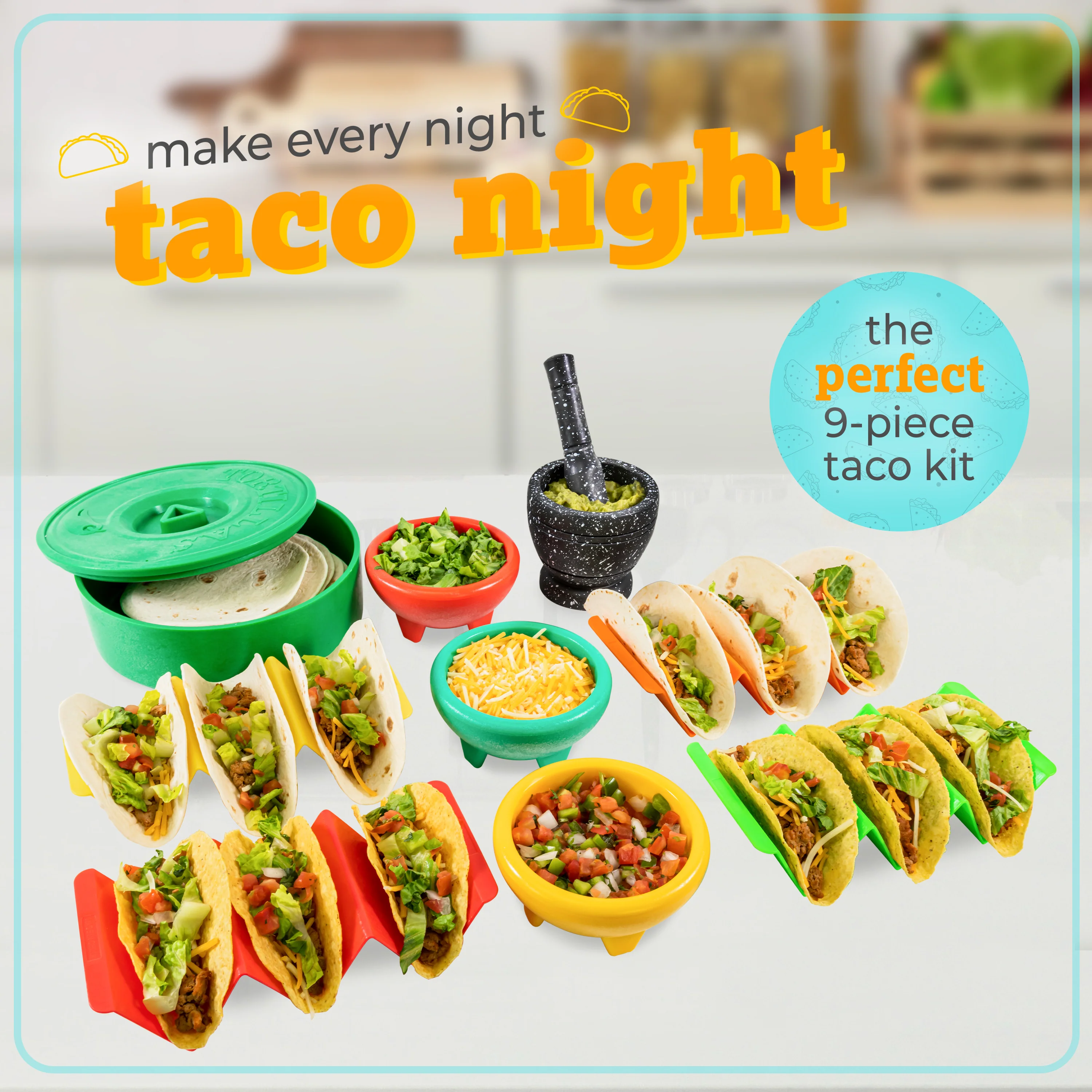 Taco Tuesday 9-Piece Taco Kit - Inhomebuy