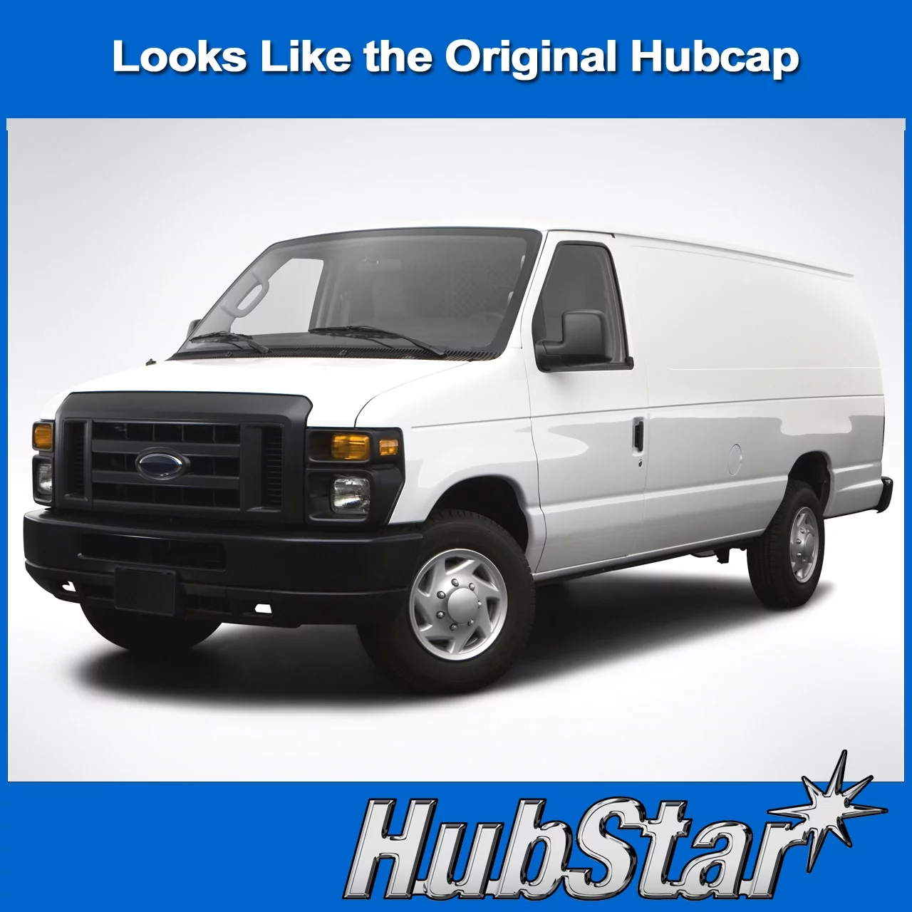 HubStar Hubcap for Ford Van 1998-2023, Premium Heavy-Duty Replacement 16-inch Wheel Cover (4 Pieces) - Inhomebuy