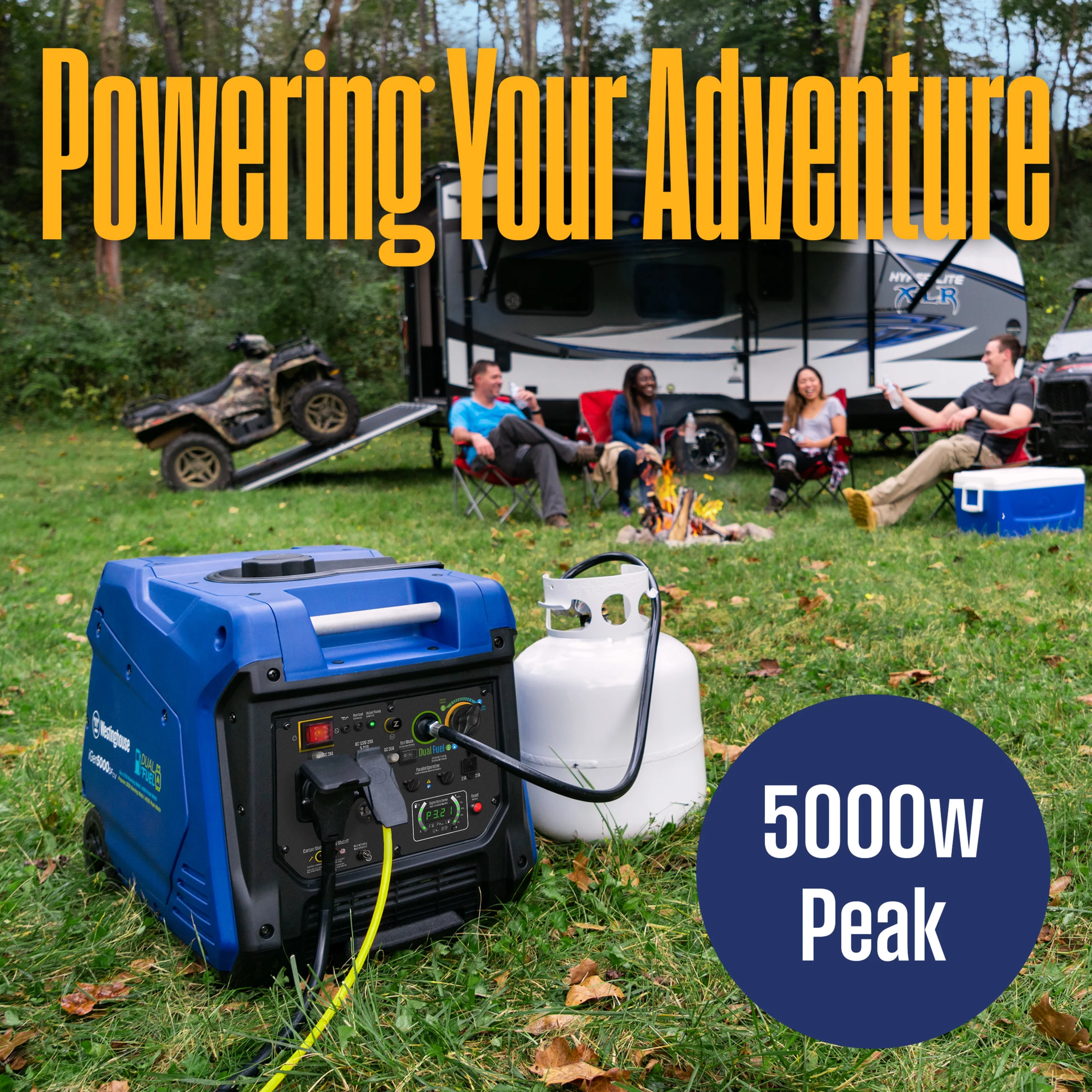 Westinghouse 5000 Peak Watt RV Ready, Gas Powered Portable Inverter Generator with Electric Start - Inhomebuy